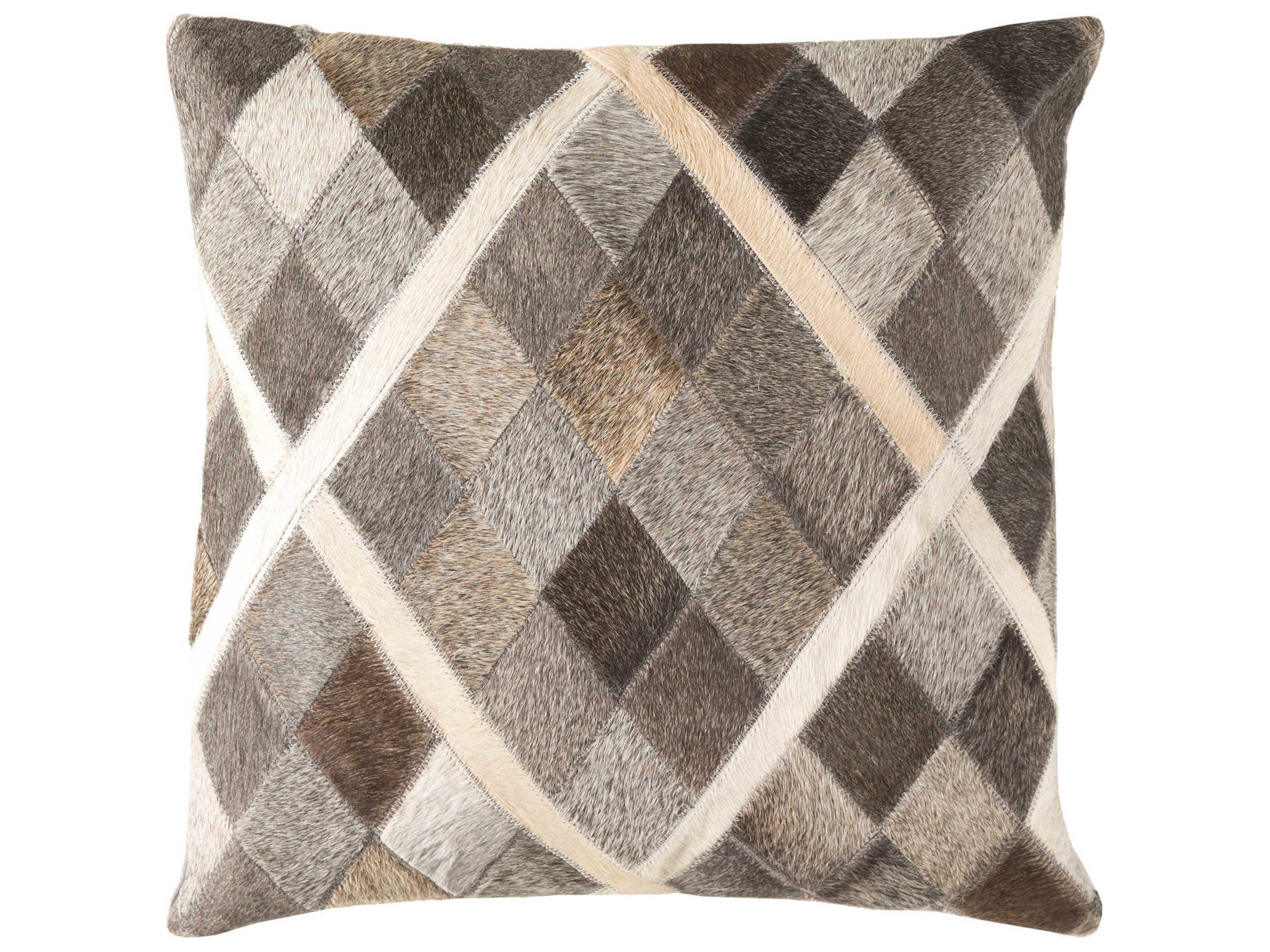 Surya Lycaon Taupe / Charcoal / Wheat Pillow