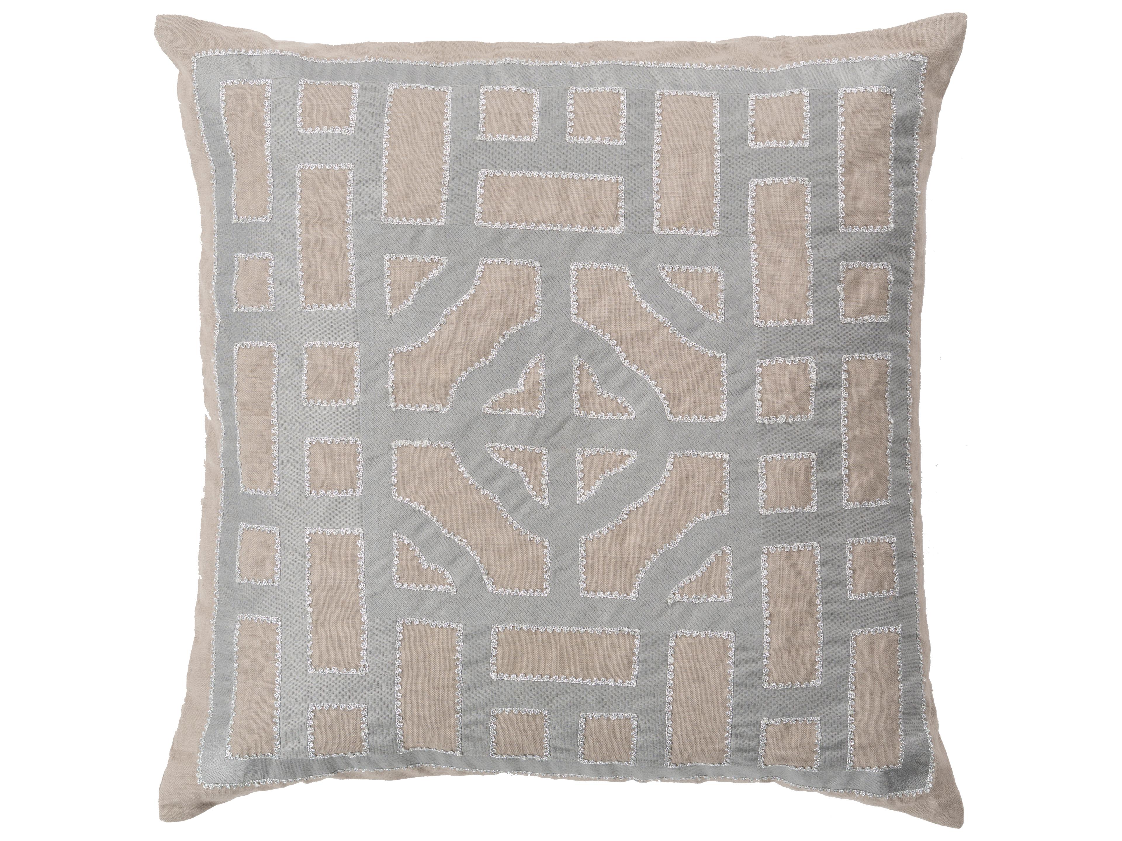Surya Chinese Gate Gray Pillow