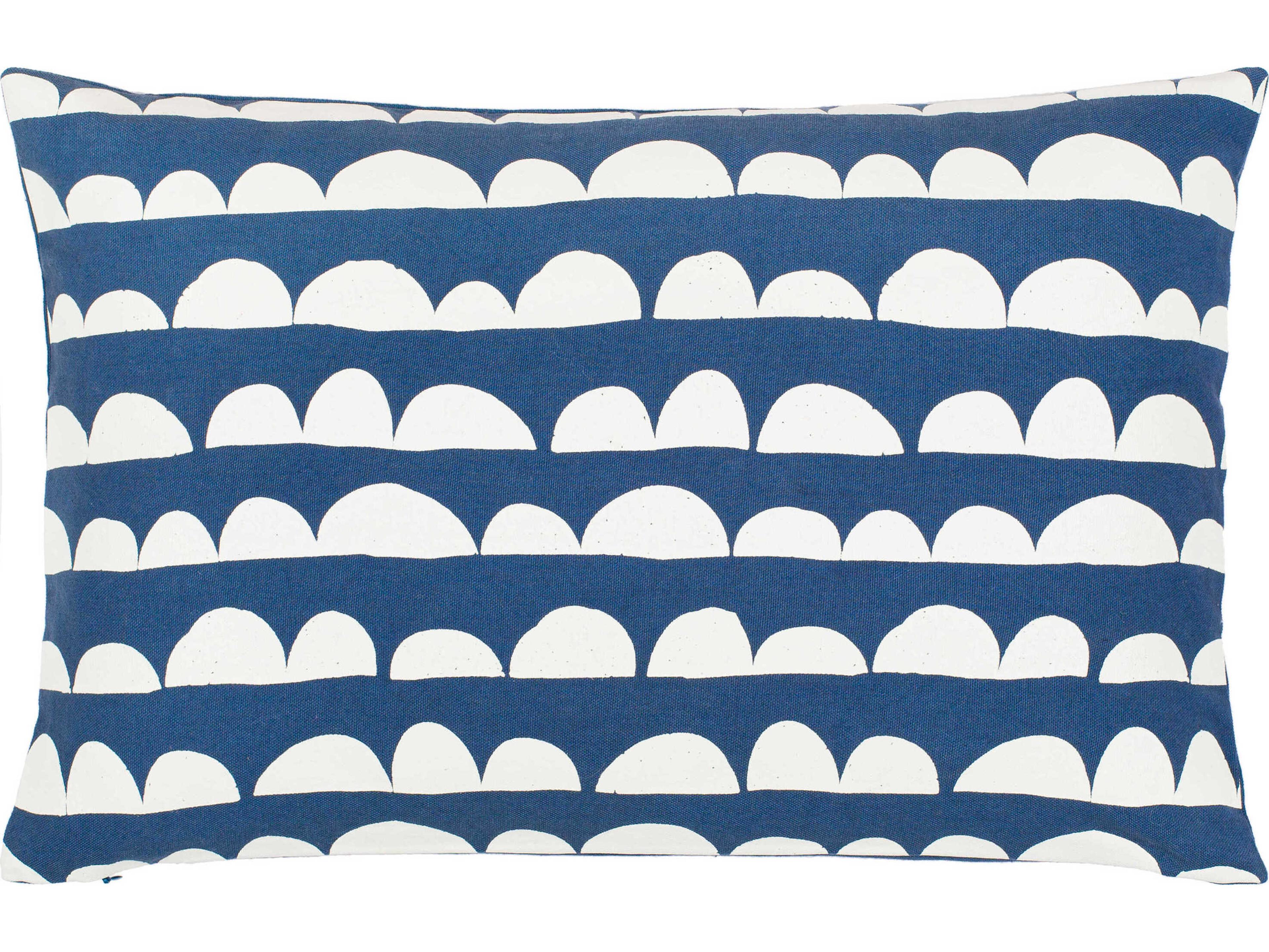 Surya Lachen Dark Blue / Cream Pillow