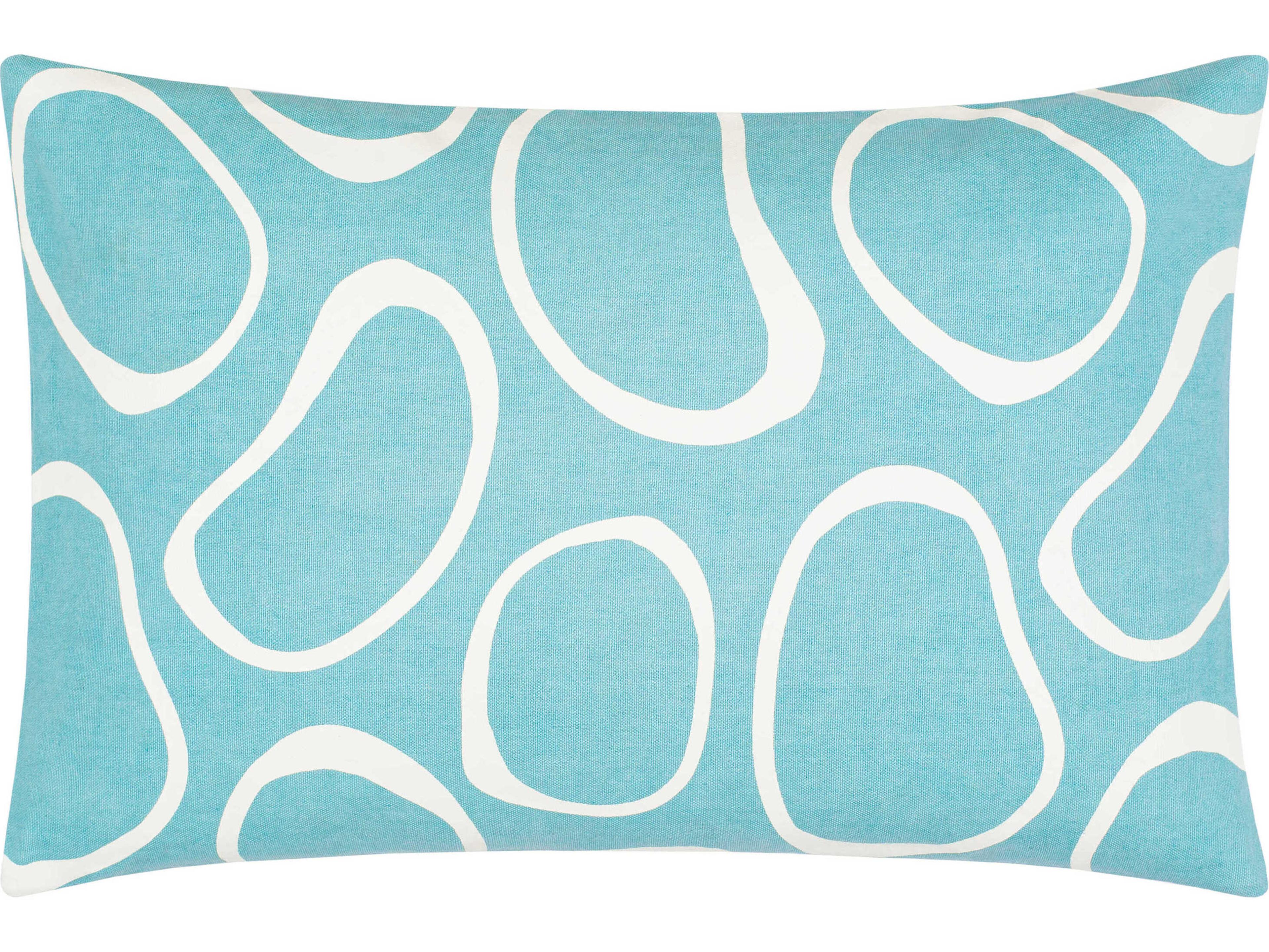 Surya Lachen Teal / Cream Pillow