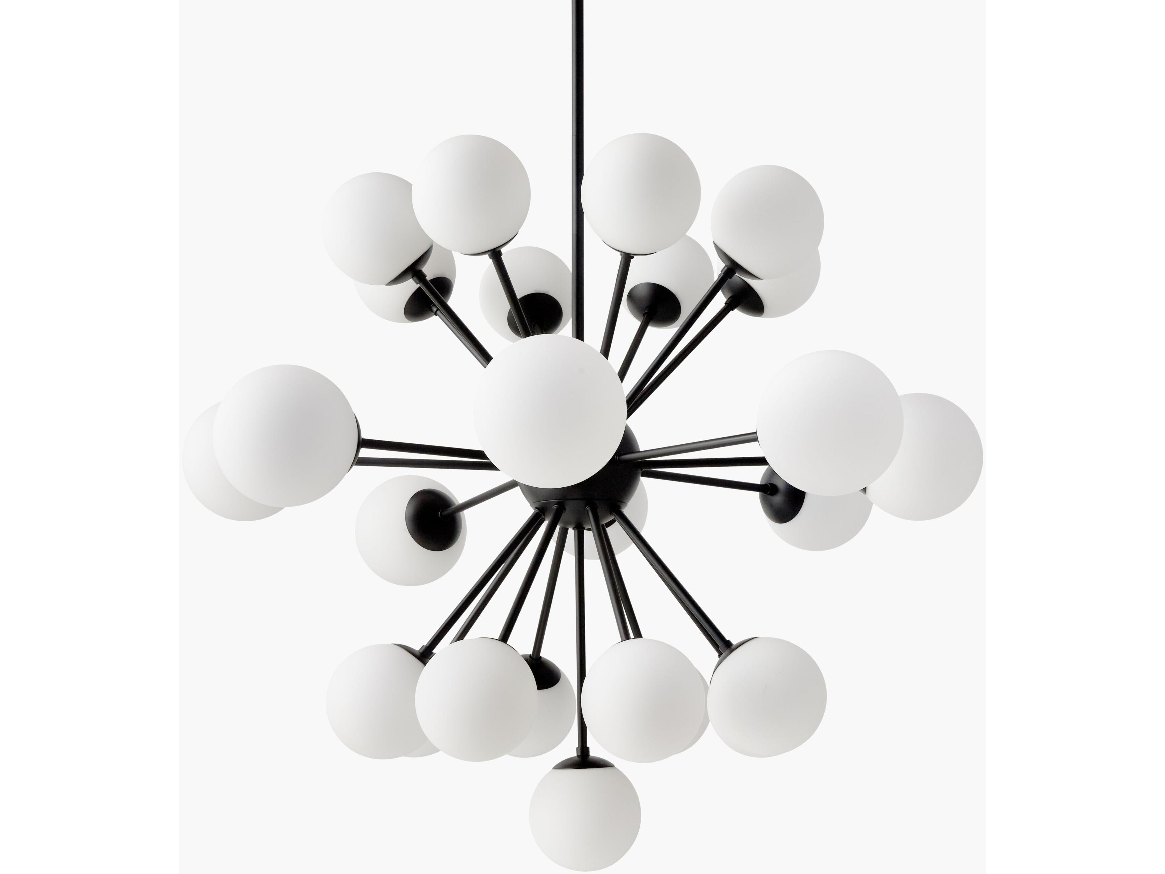 Surya Liora 25-Light Black Globe Chandelier