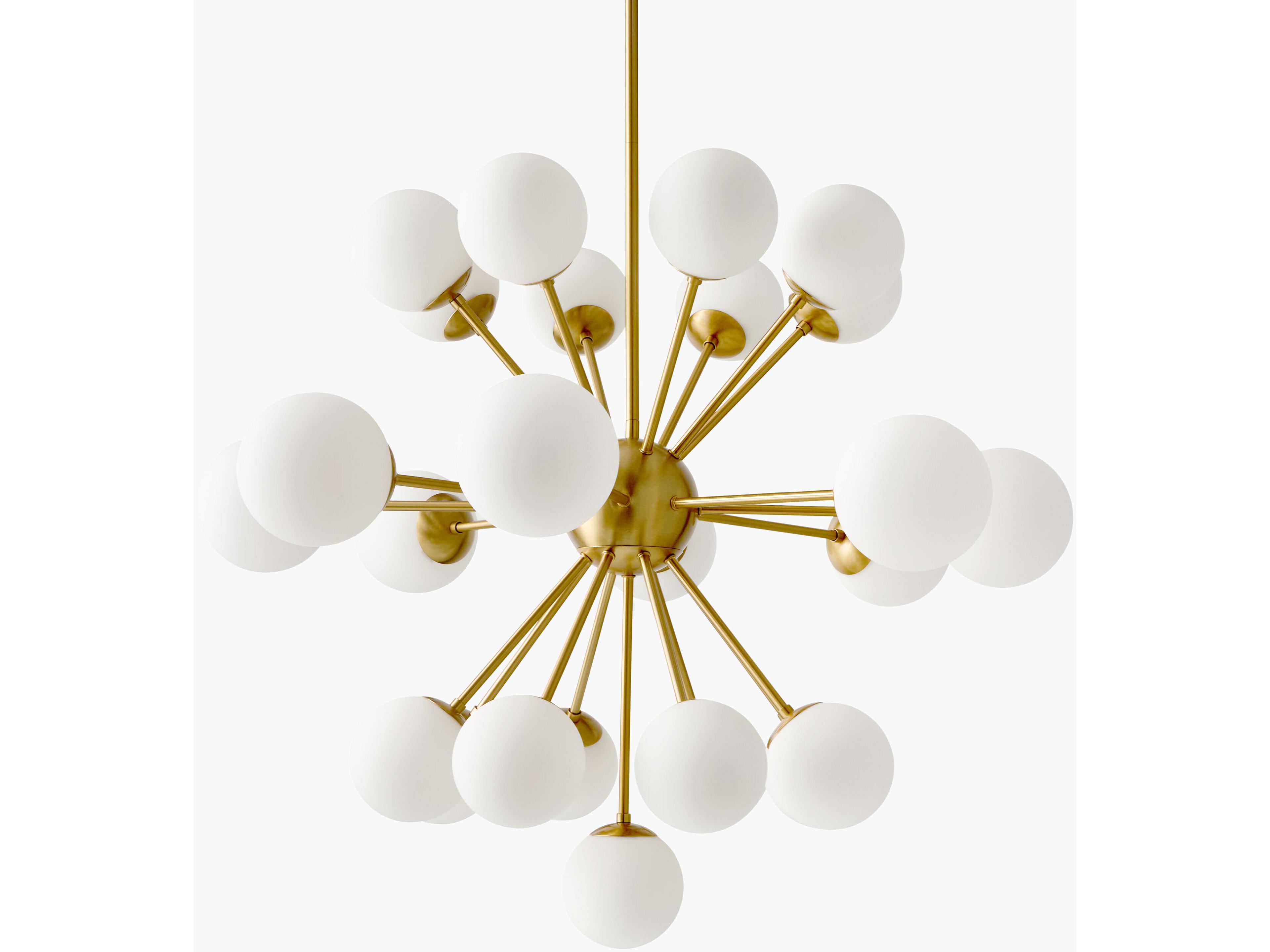 Surya Liora 25-Light Metallic Brass Globe Chandelier