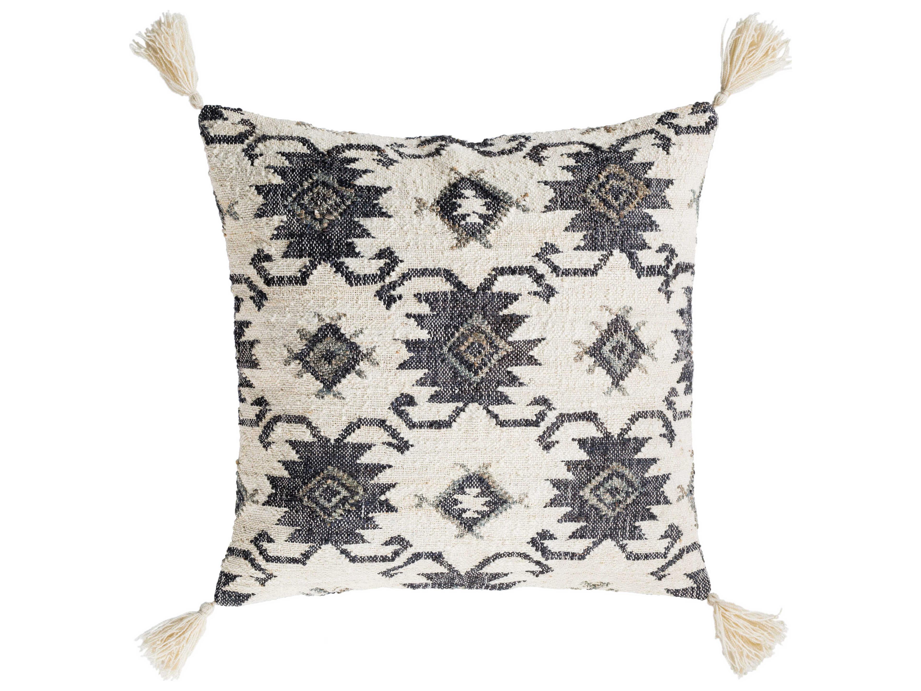Surya Lenora Black / Charcoal / Ivory Pillow