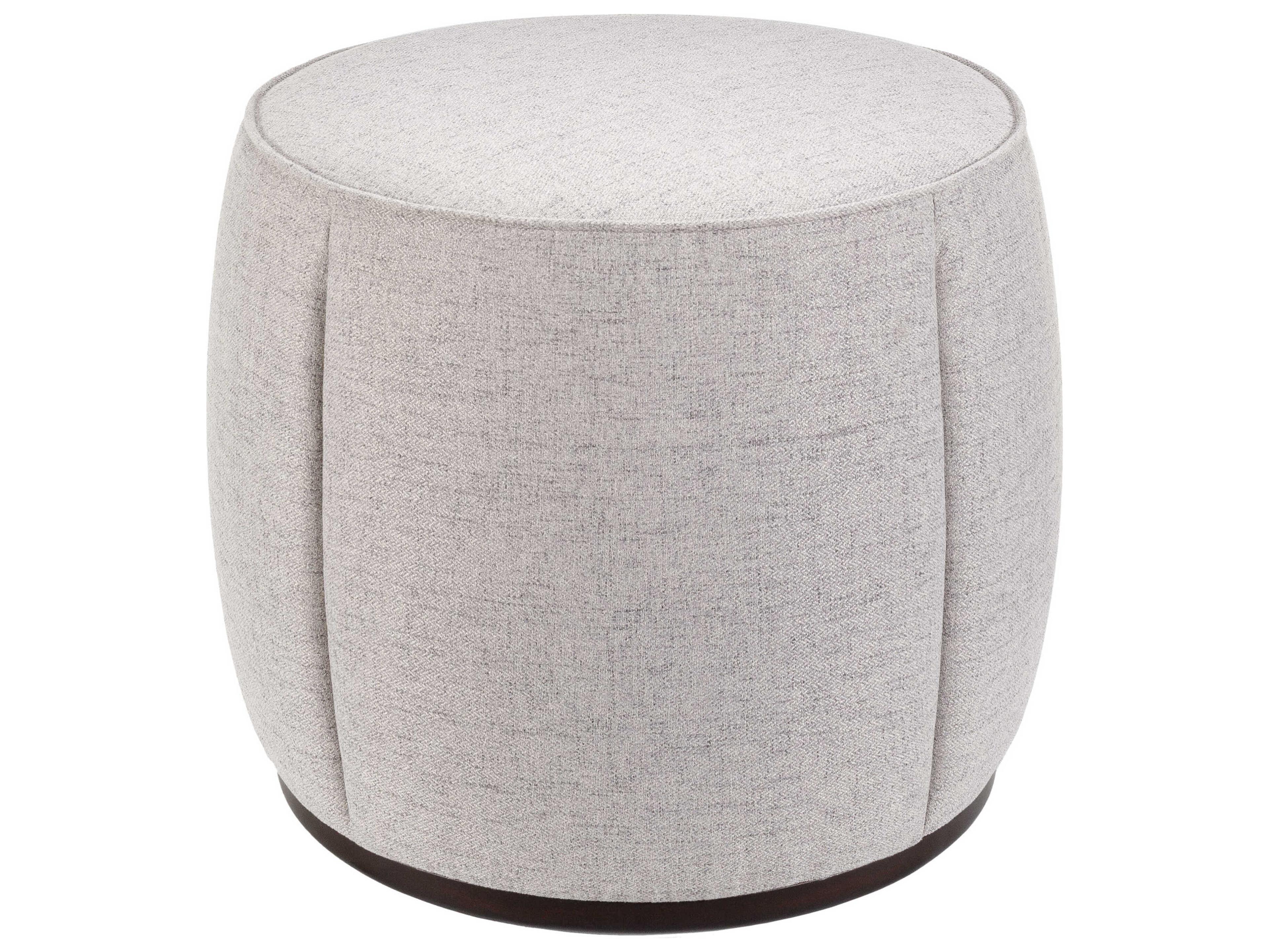Surya Lanza Dark Brown Gray Upholstered Ottoman