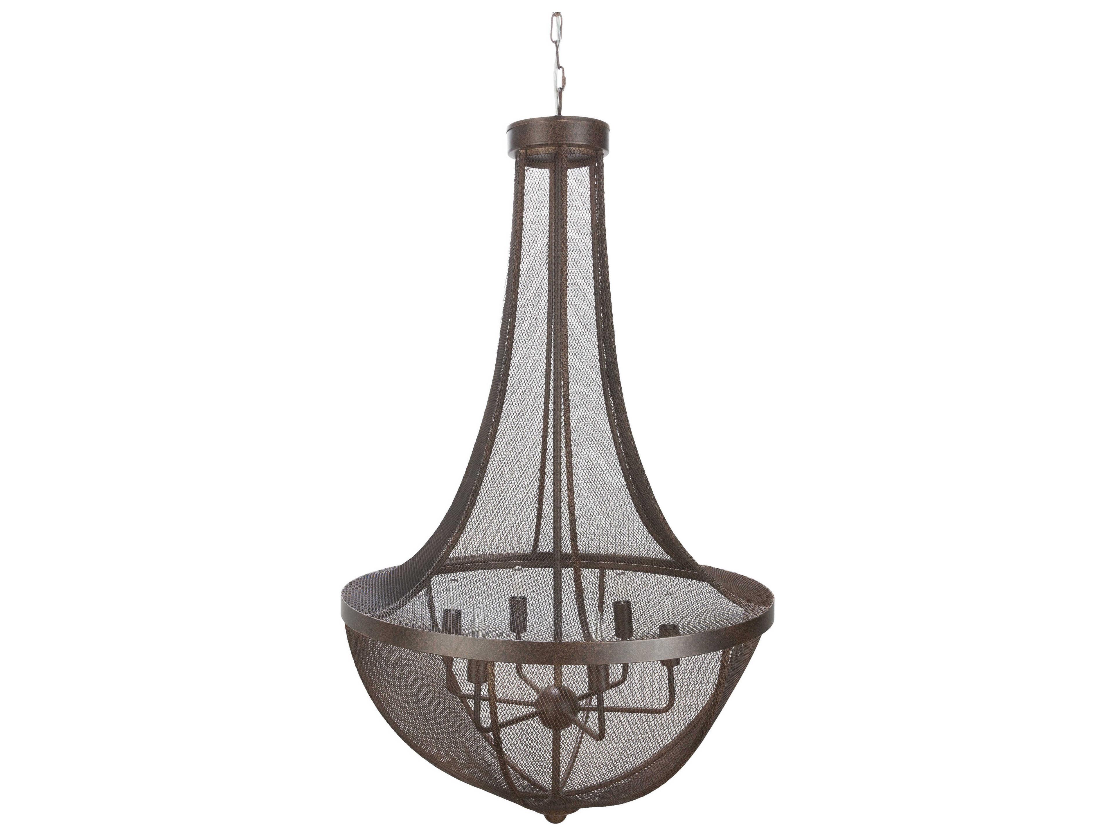 Surya Lombard 6-Light Metallic Bronze Pendant