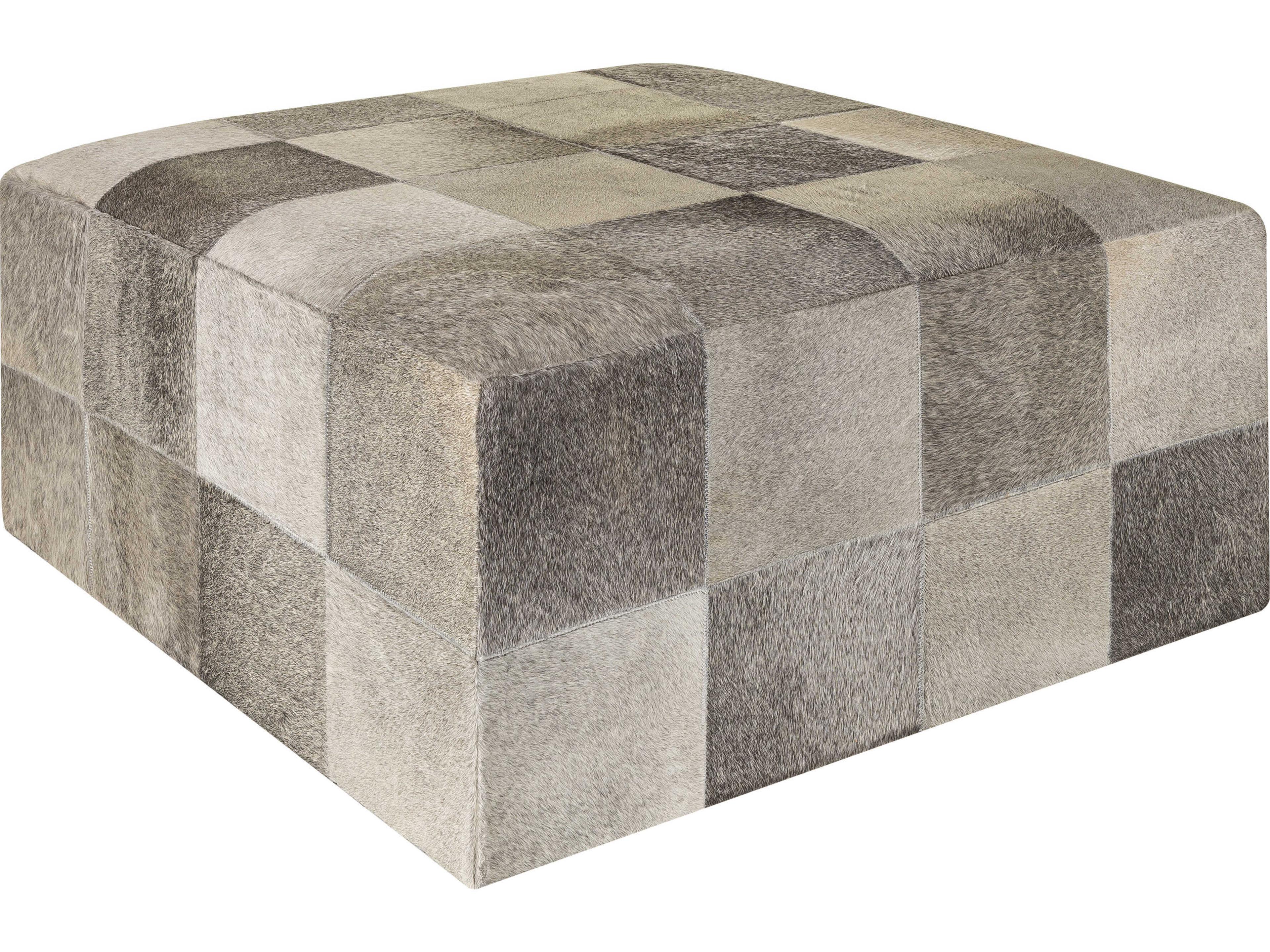 Surya Laredo Gray Upholstered Ottoman
