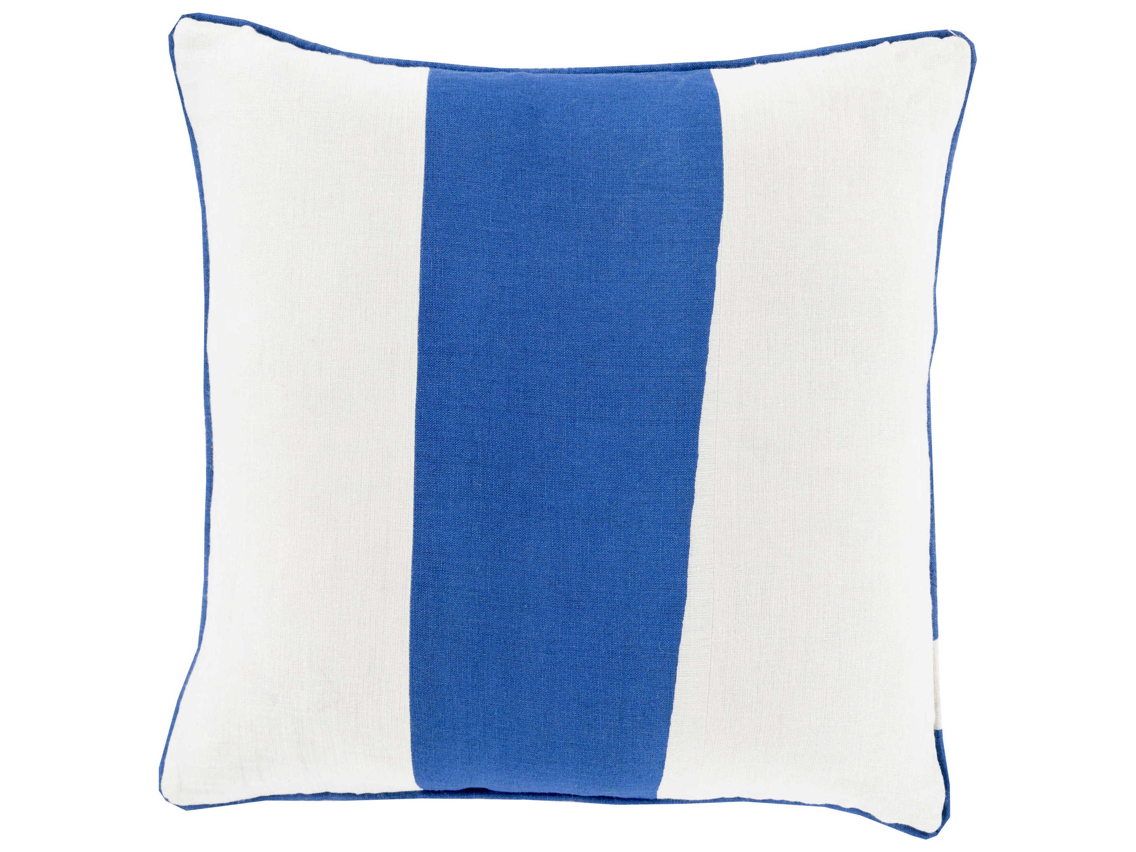 Surya Linen Stripe Cream Pillow