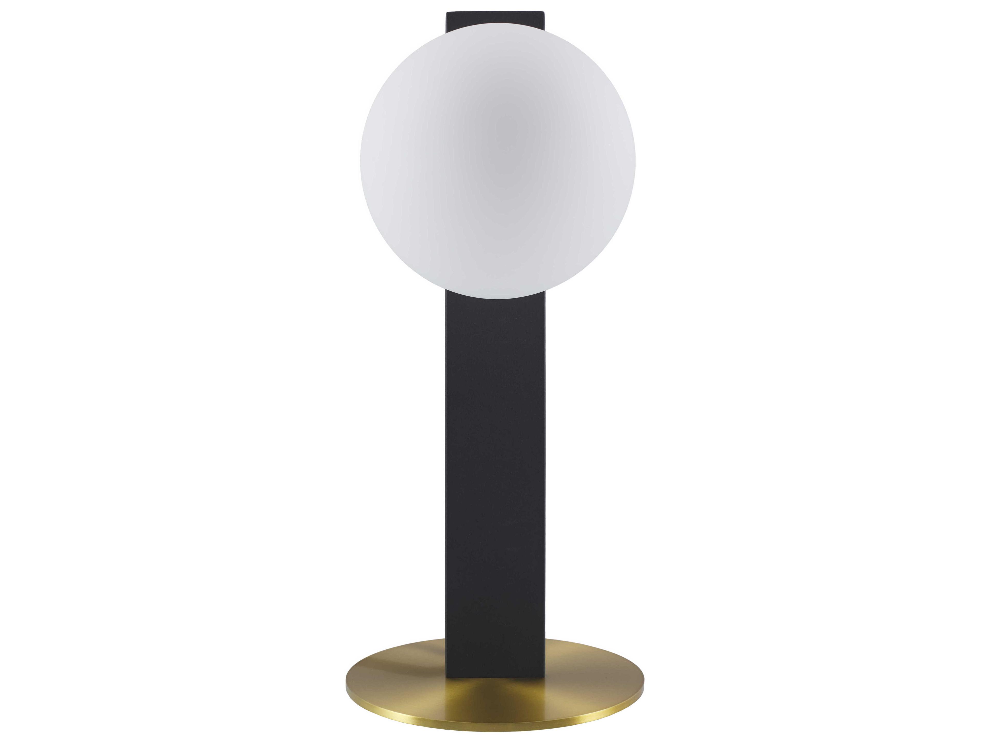 Surya Lubango Black White Glass Table Lamp
