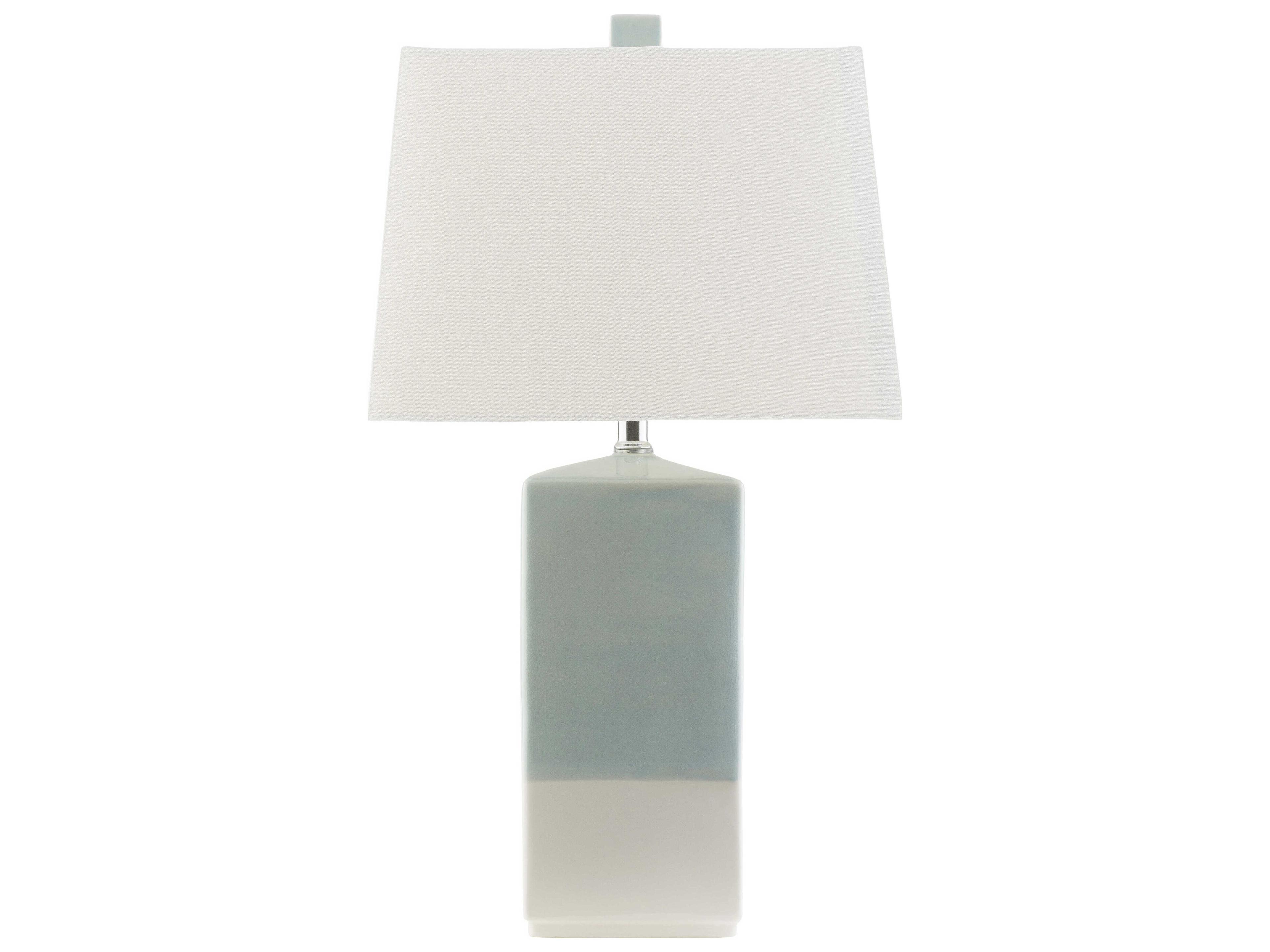 Surya Malloy Aqua Ivory Linen Blue Buffet Lamp