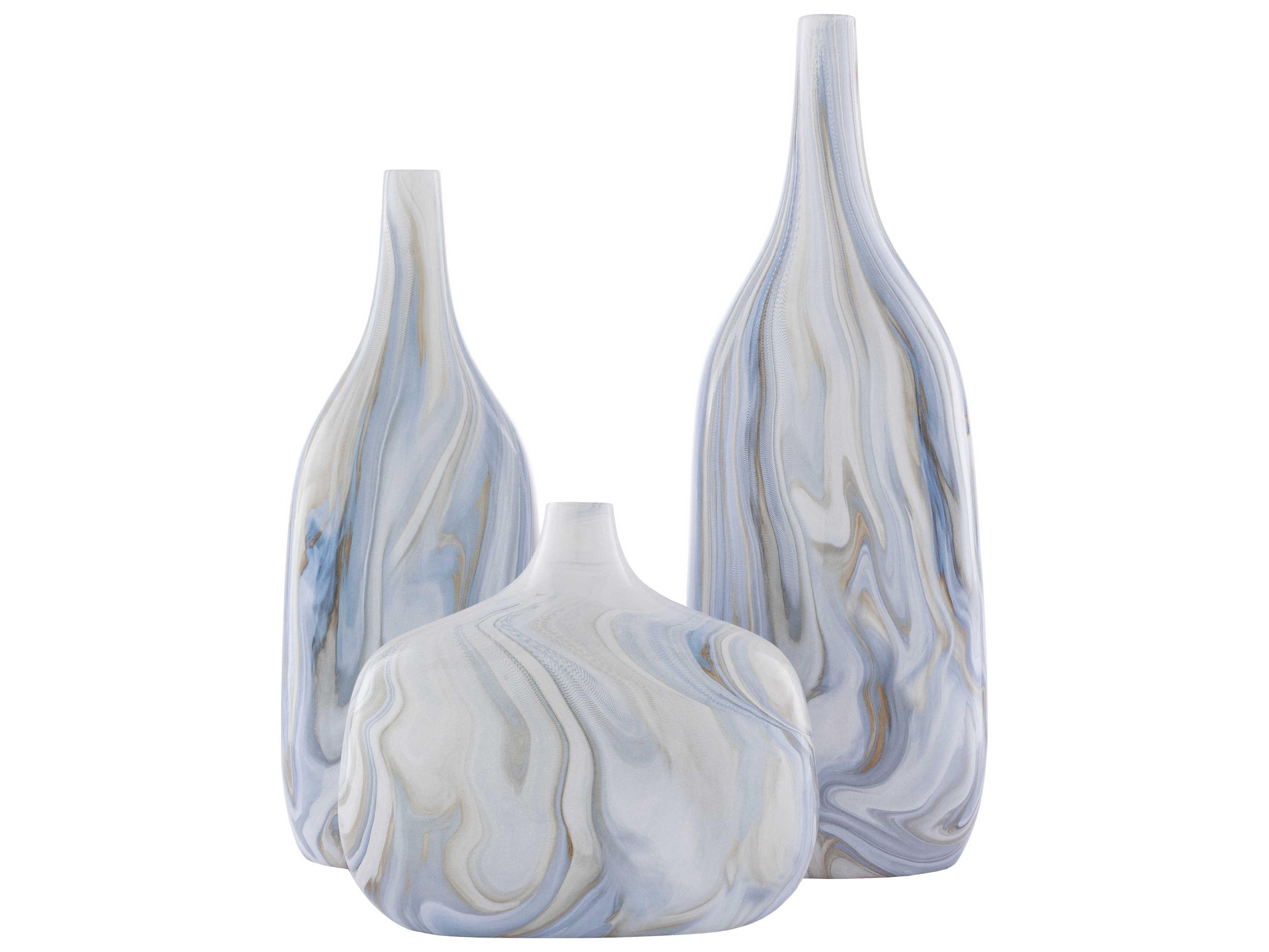 Surya Marble Beige Vase Set of 3