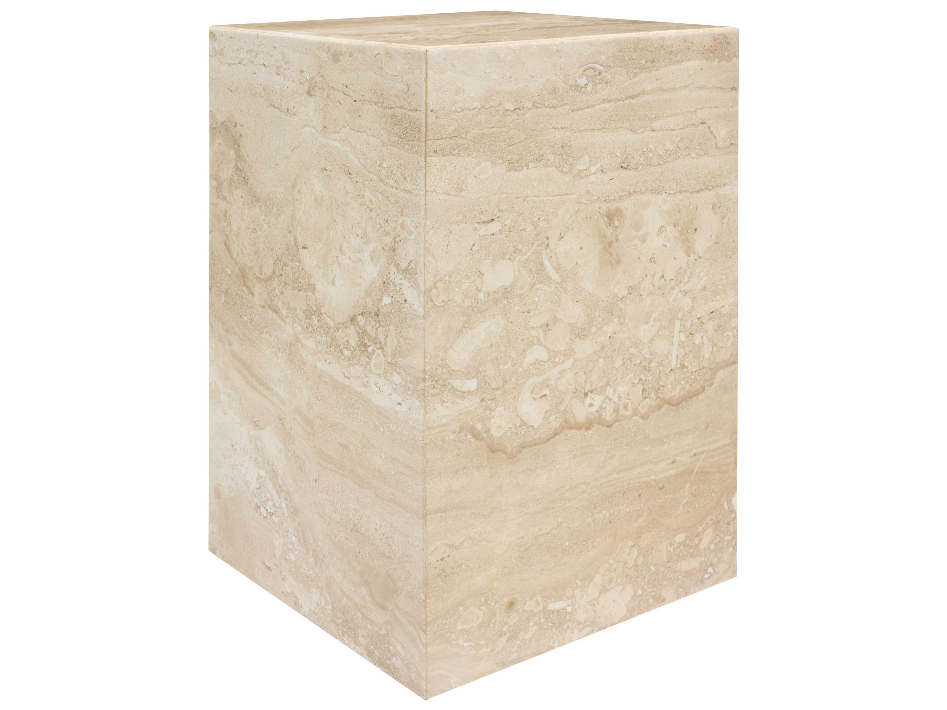 Surya Metier Square Marble Beige End Table