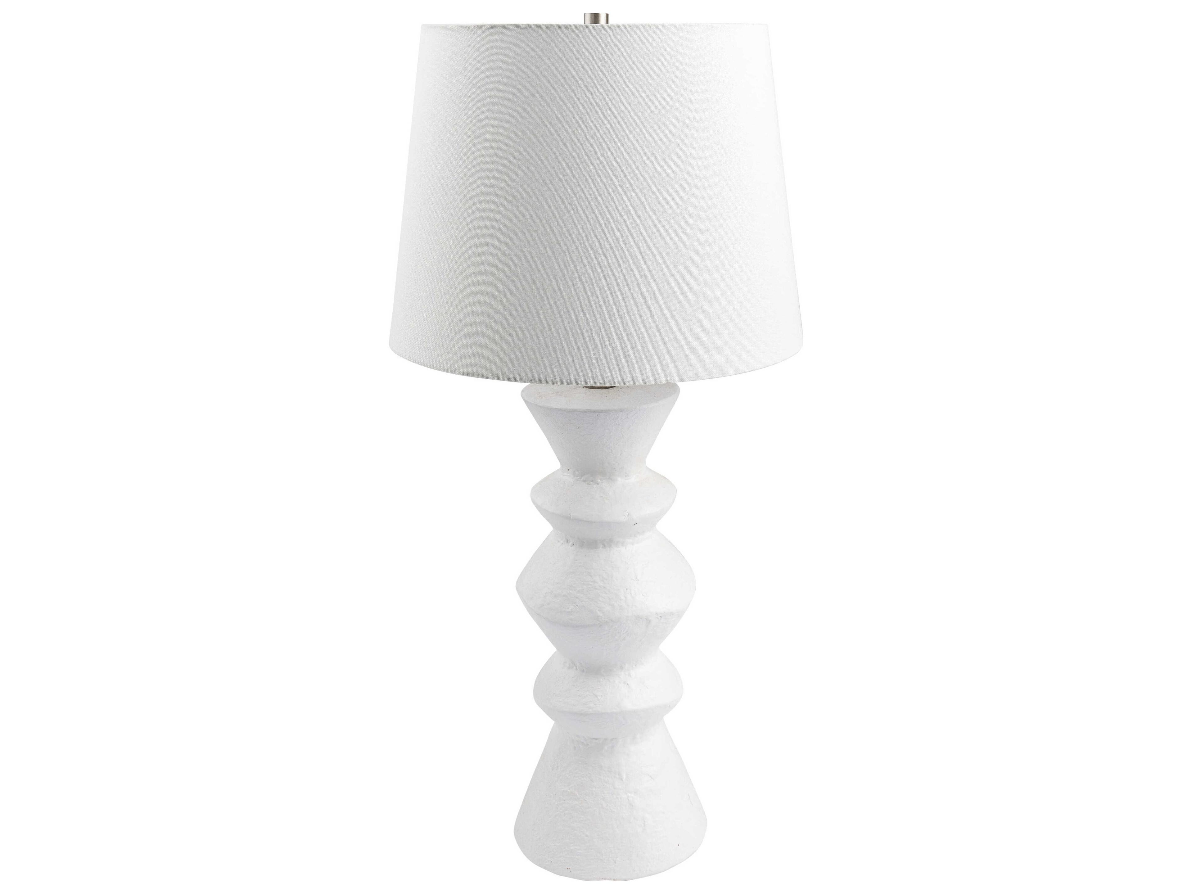 Surya Mauna White Buffet Lamp