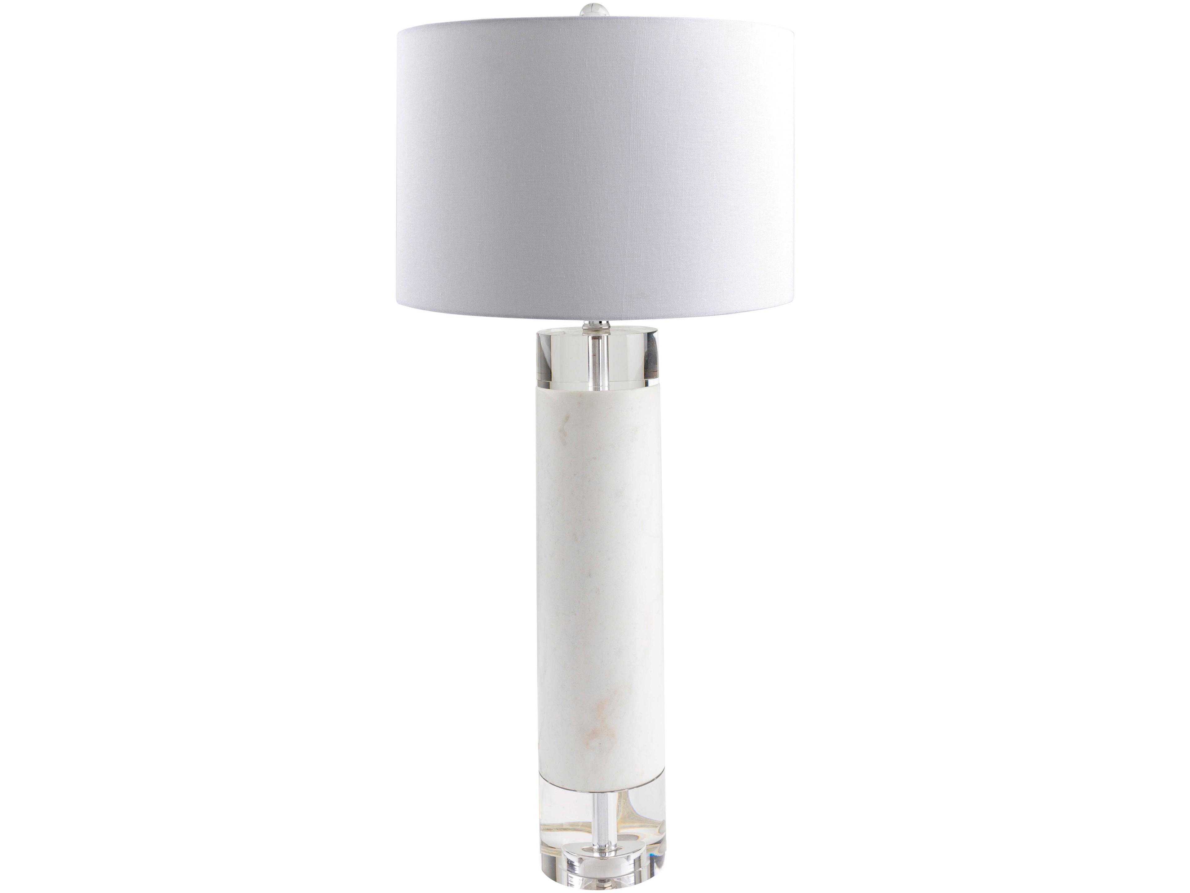 Surya Monarch White Buffet Lamp