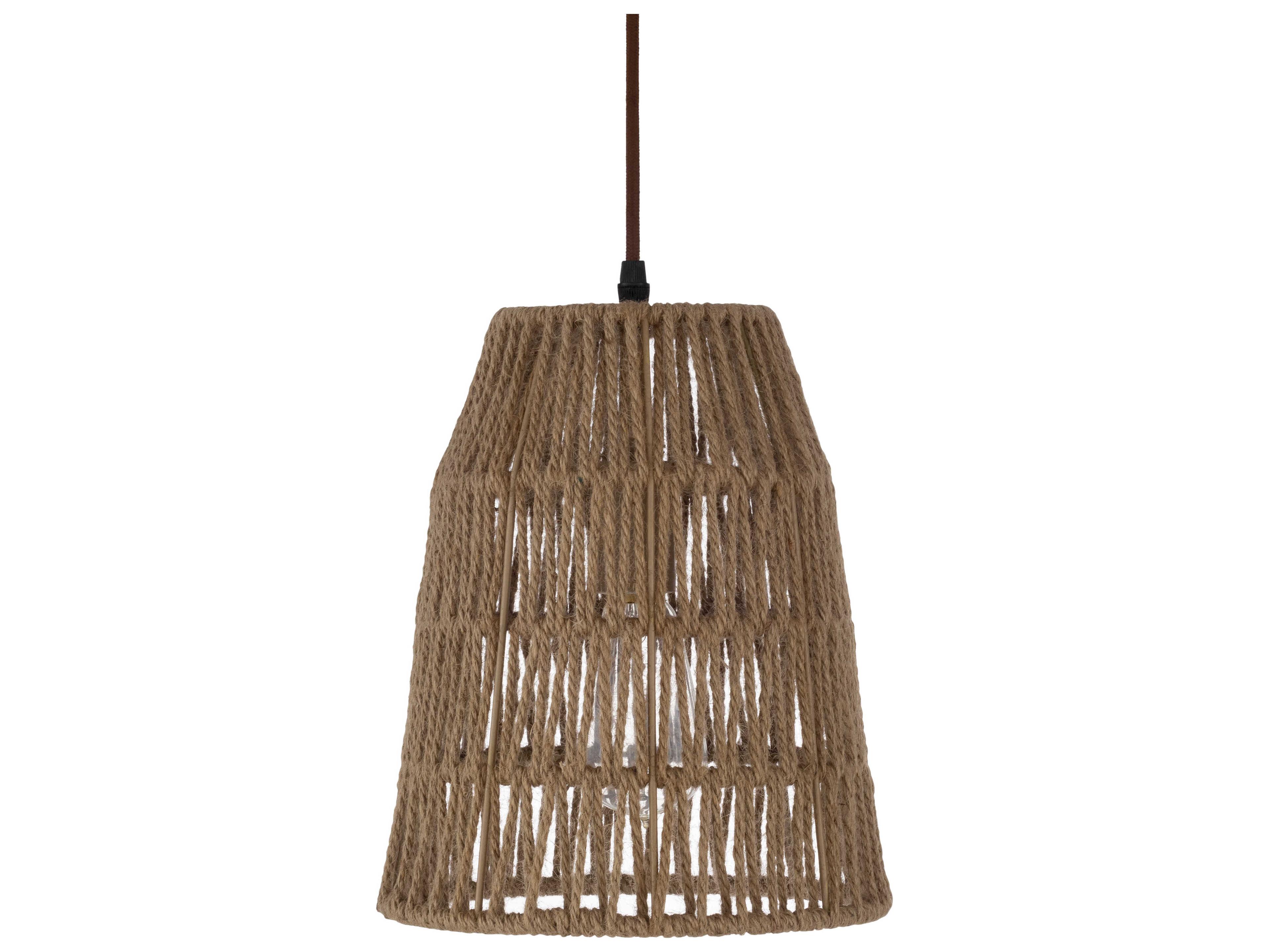 Surya Manning 1-Light Tan Brown Mini Pendant
