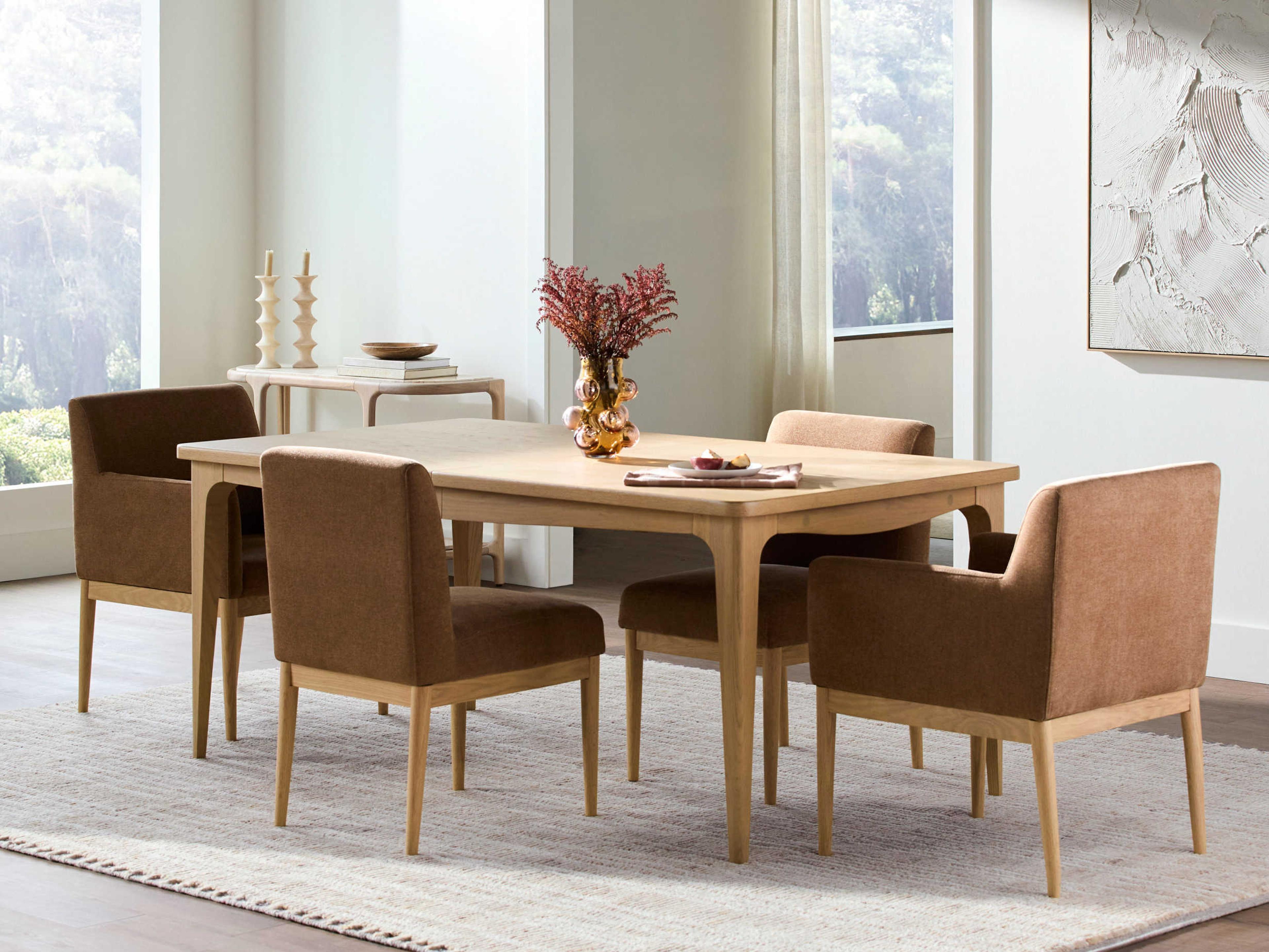 Surya Becki Owens Oak Wood Mollie Dining Room Set