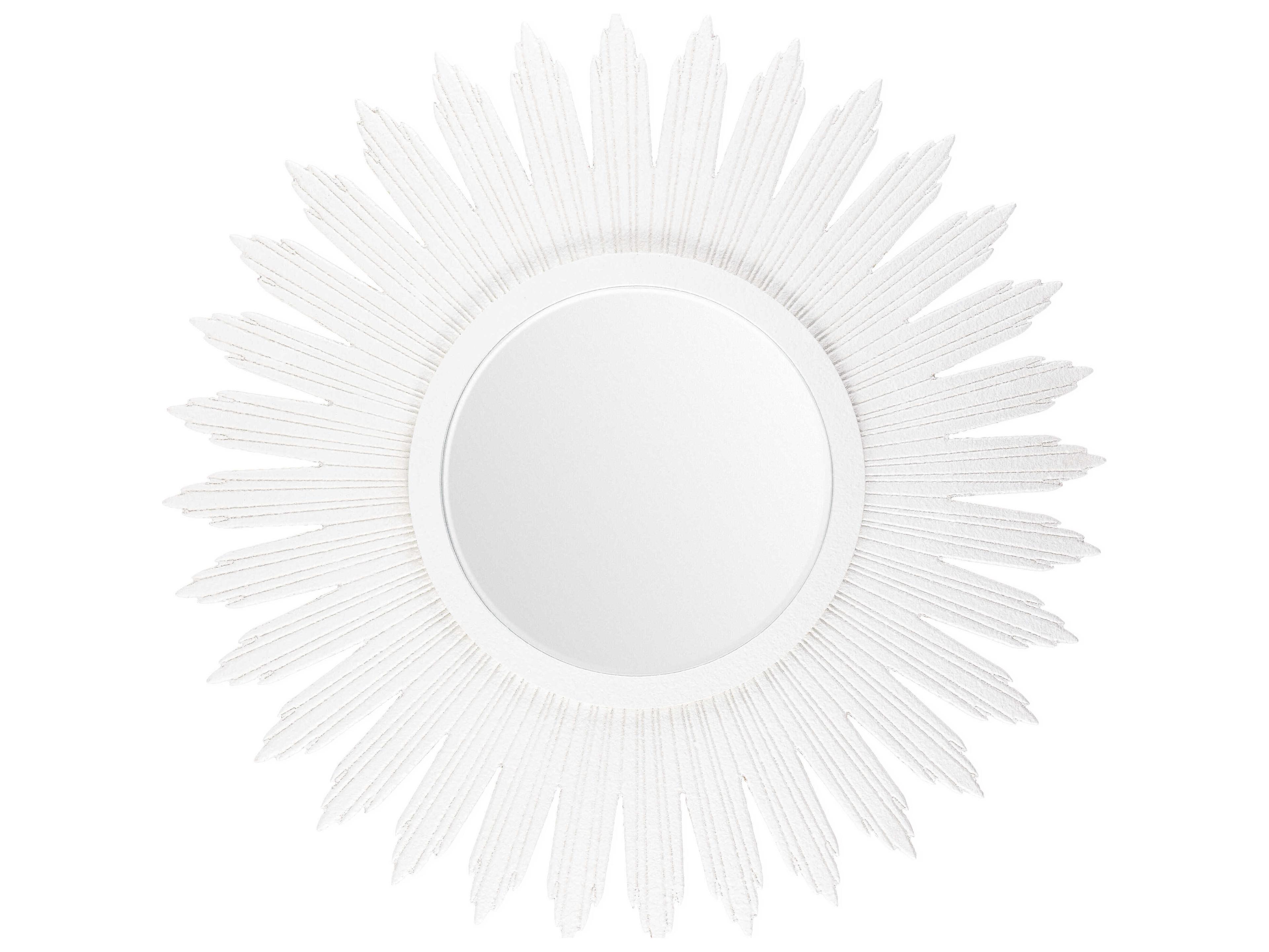 Surya Altair White Sunburst Wall Mirror