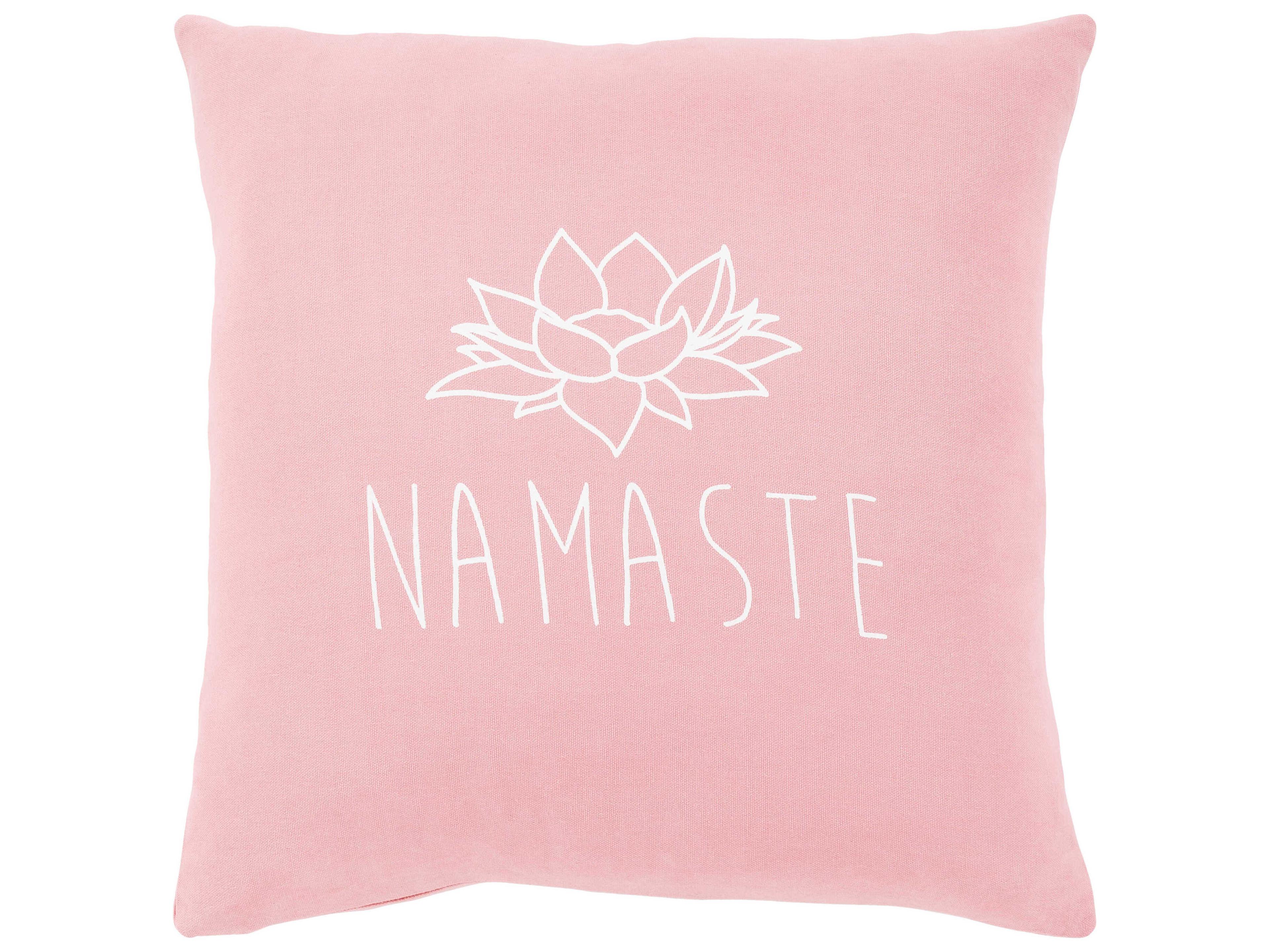 Surya Motto Pink Pillow