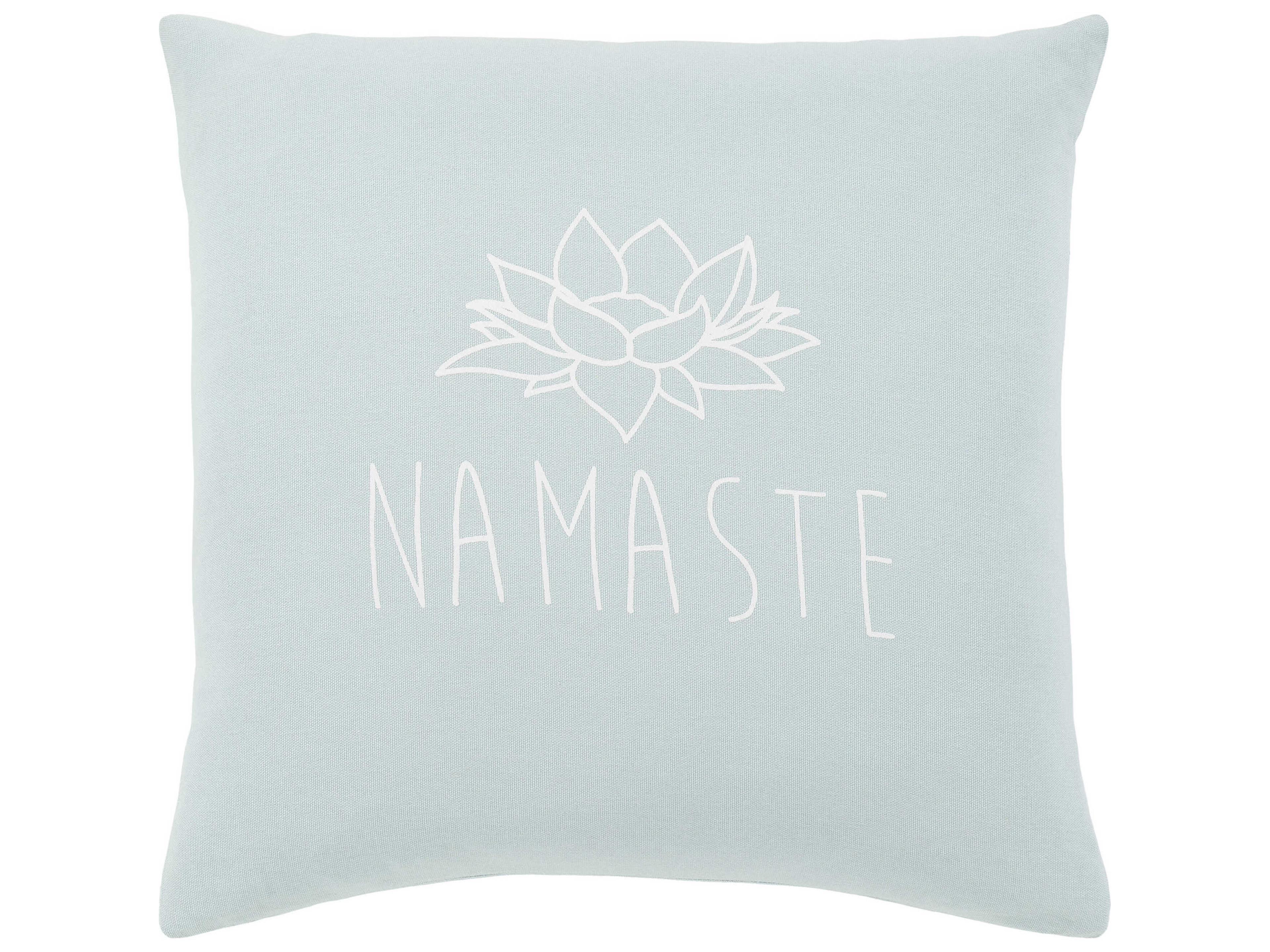 Surya Motto Pale Blue Pillow