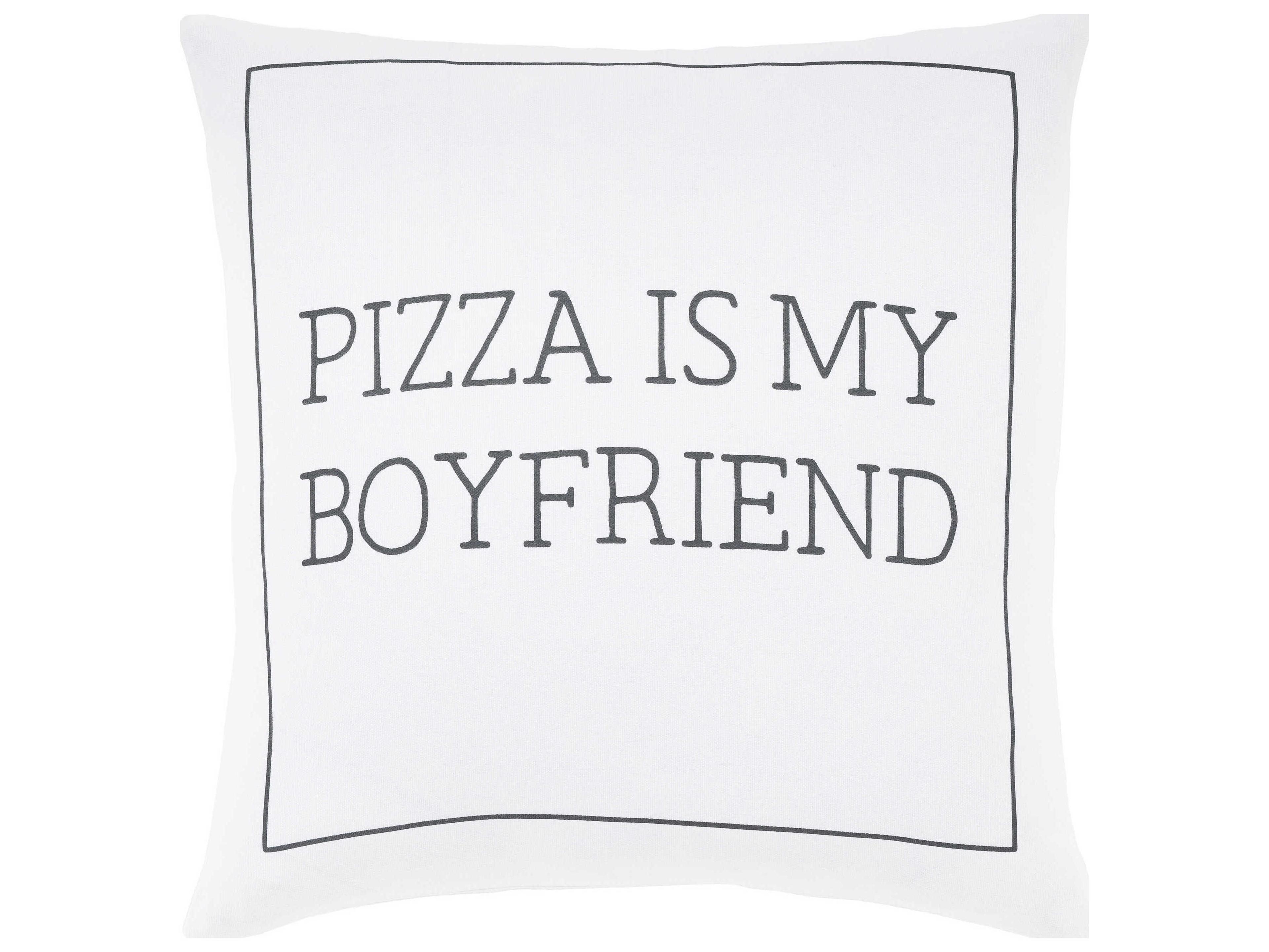 Surya Motto White Pillow