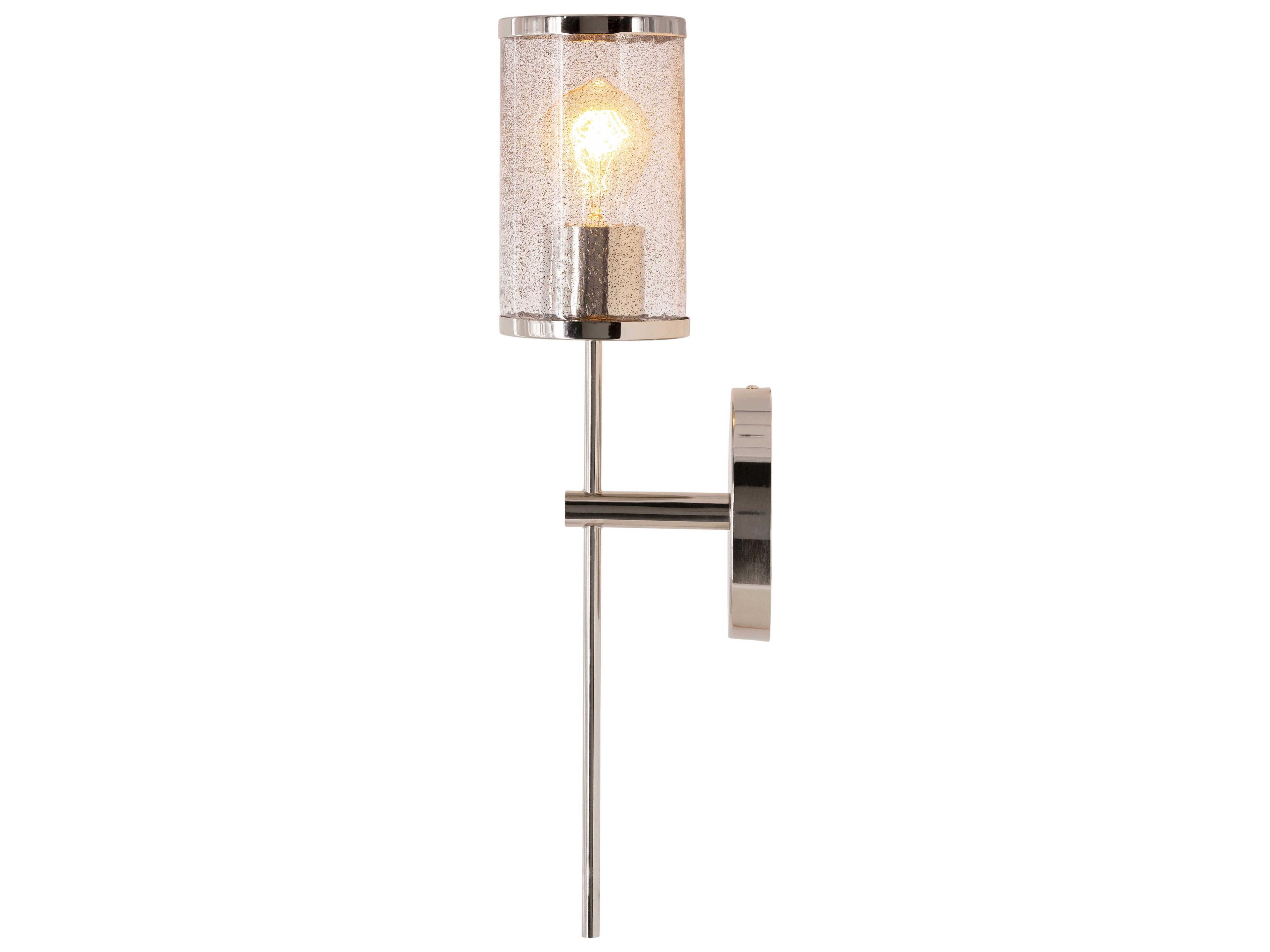 Surya Nasir 1-Light Metallic Nickel Wall Sconce