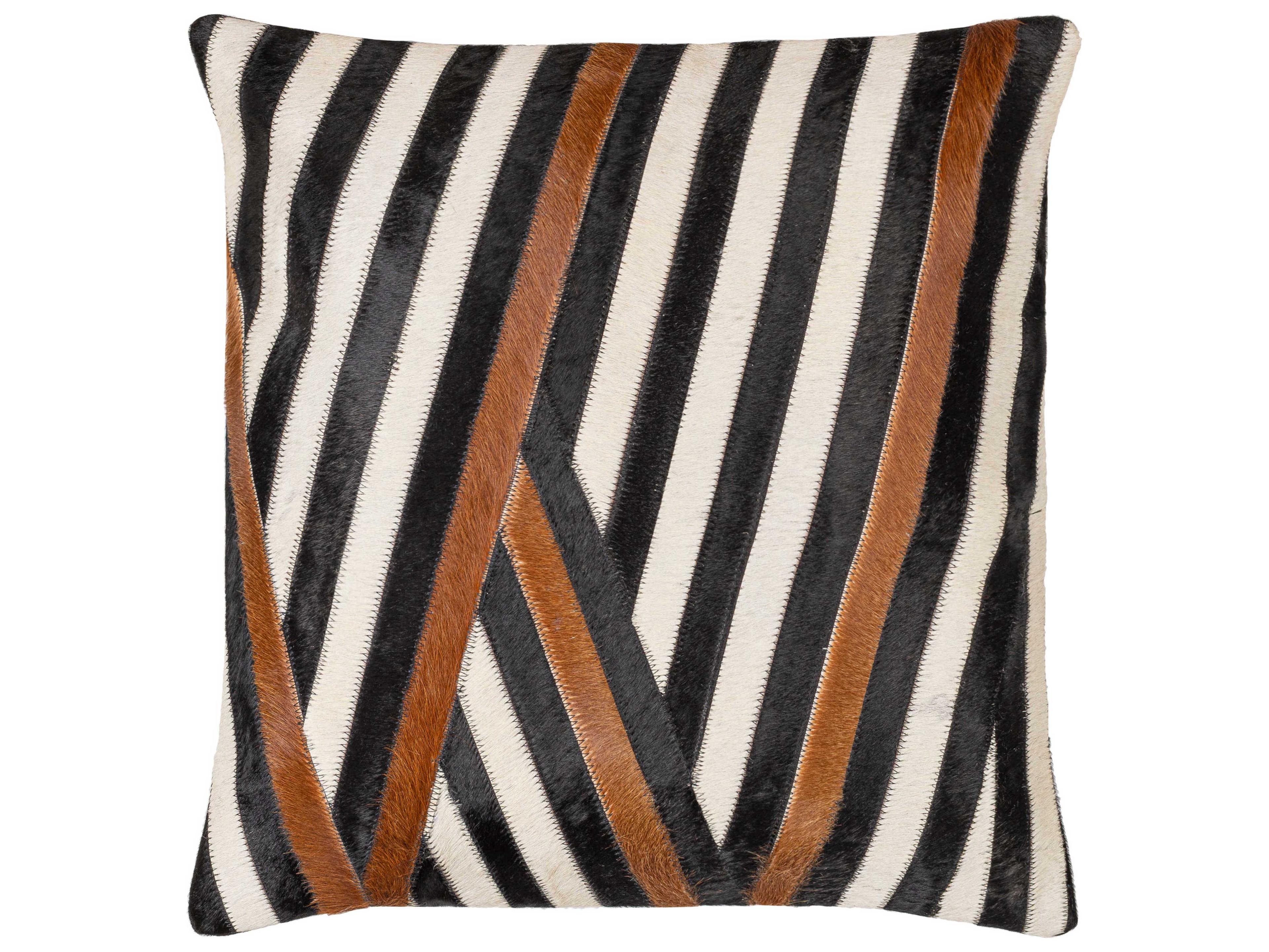 Surya Nashville Black / White / Brown Pillow