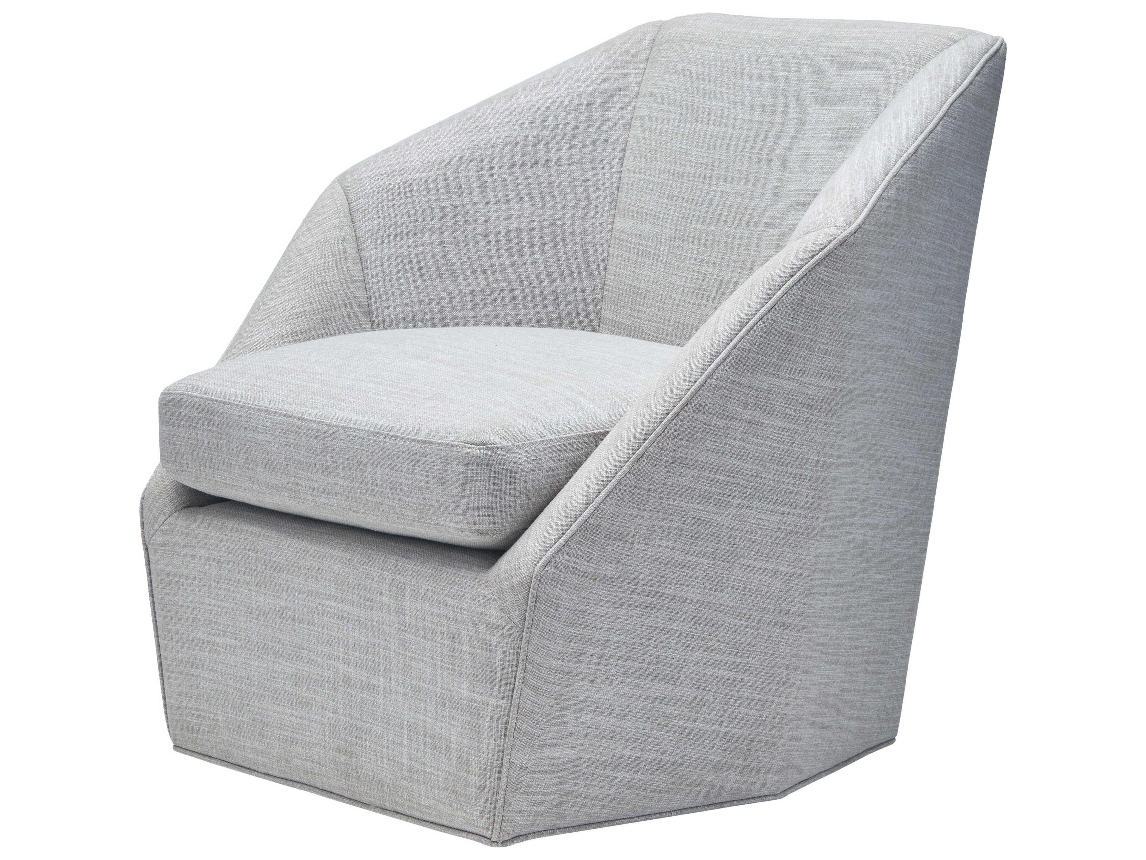 Surya Neve Swivel Gray Accent Chair 