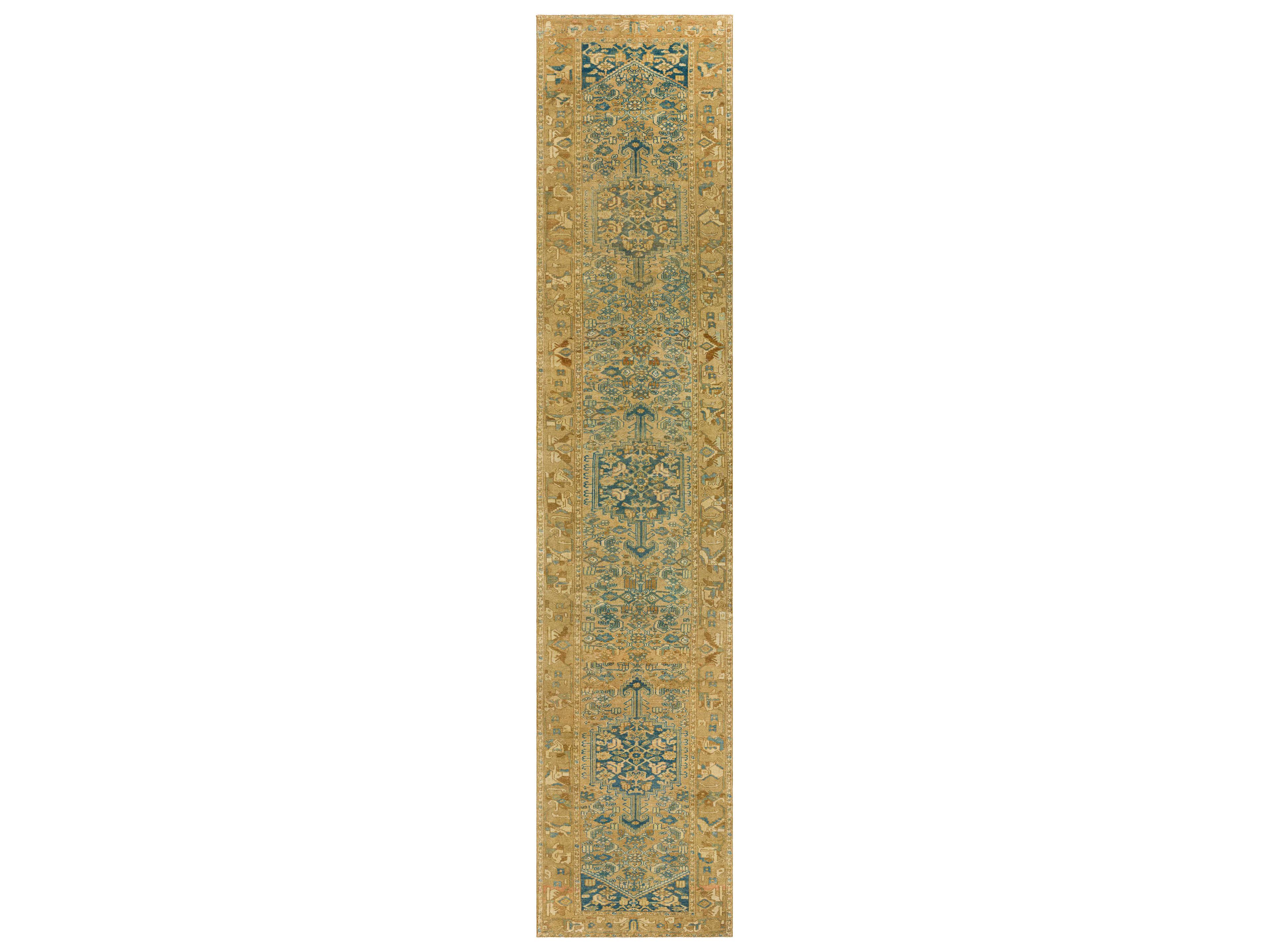 Surya Antique One Of A Kind Bordered Runner Area Rug
