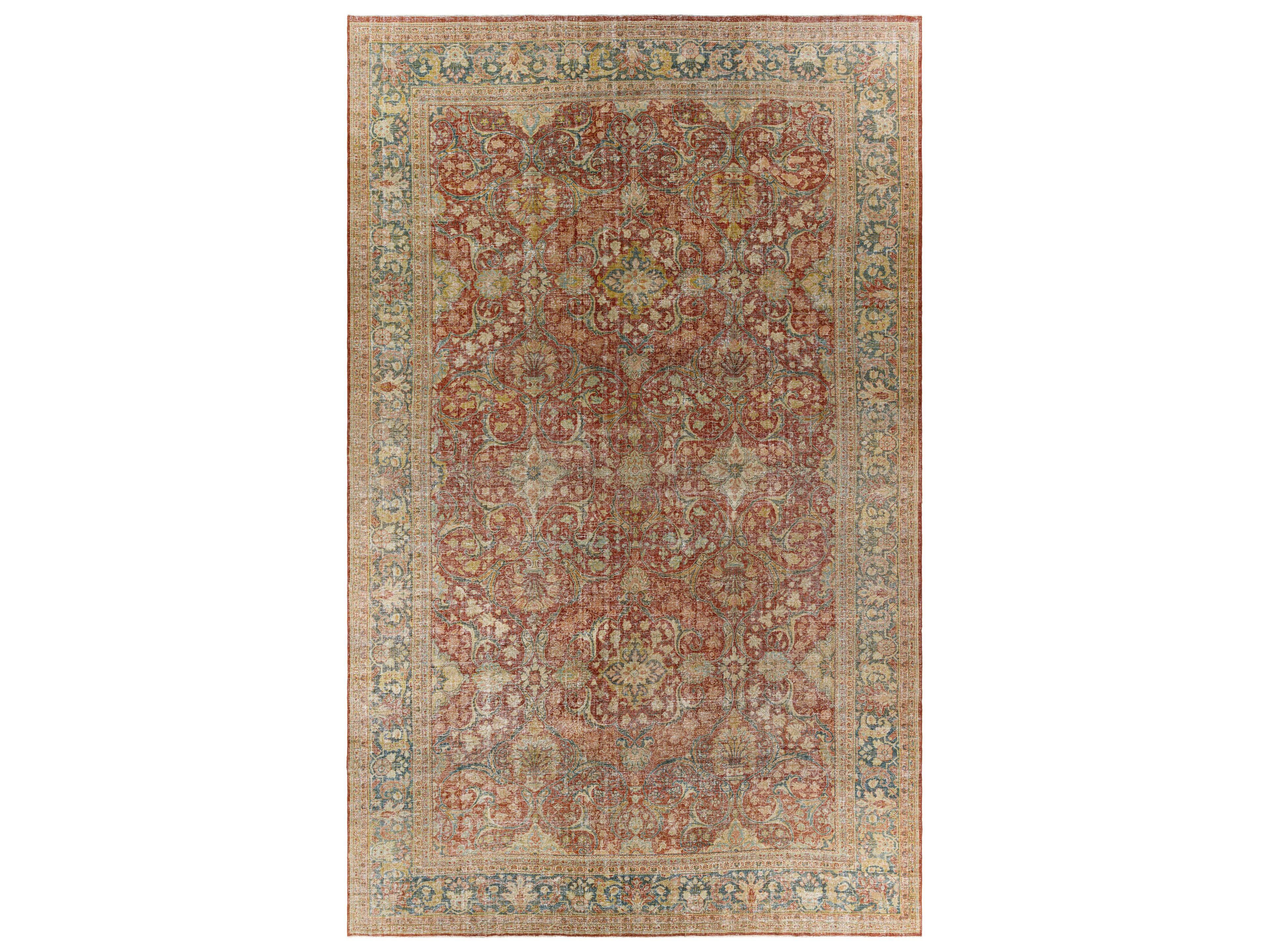 Surya Antique One Of A Kind Bordered Area Rug