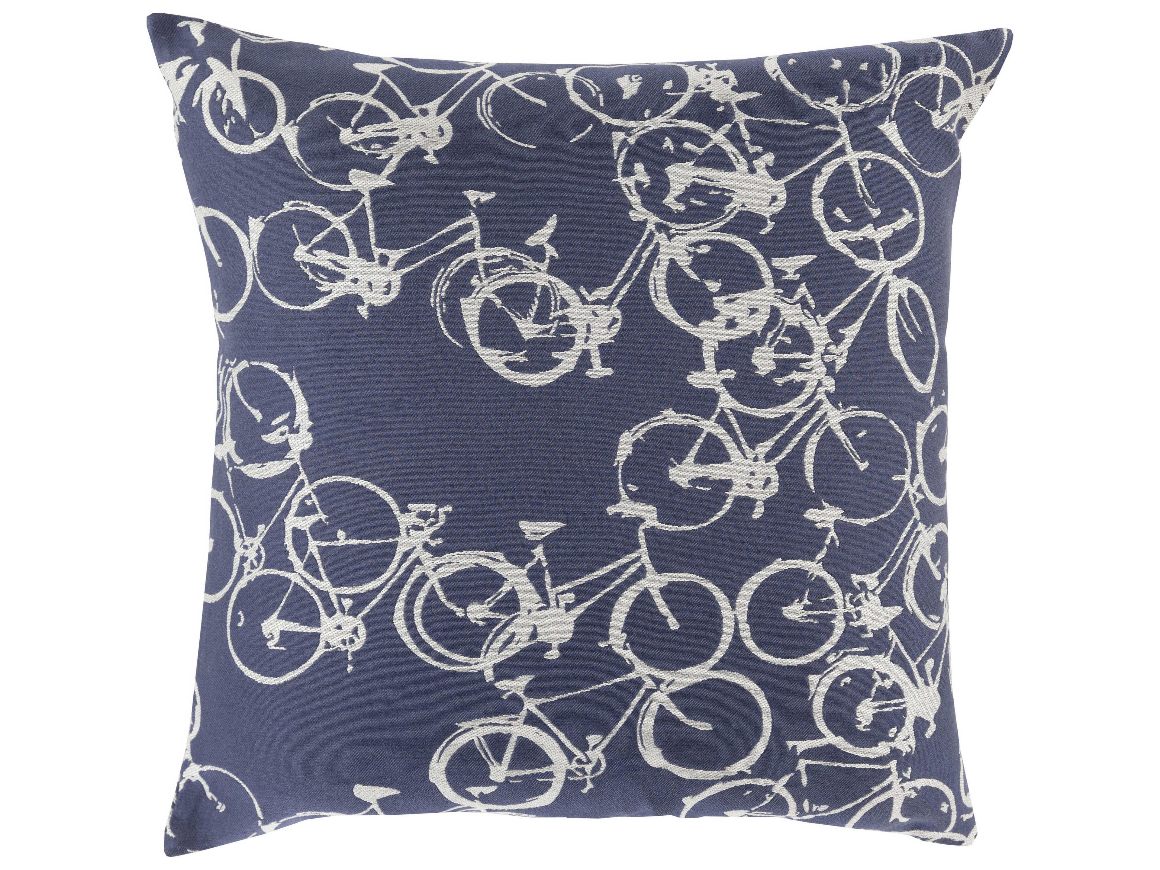 Surya Pedal Power Light Gray Pillow