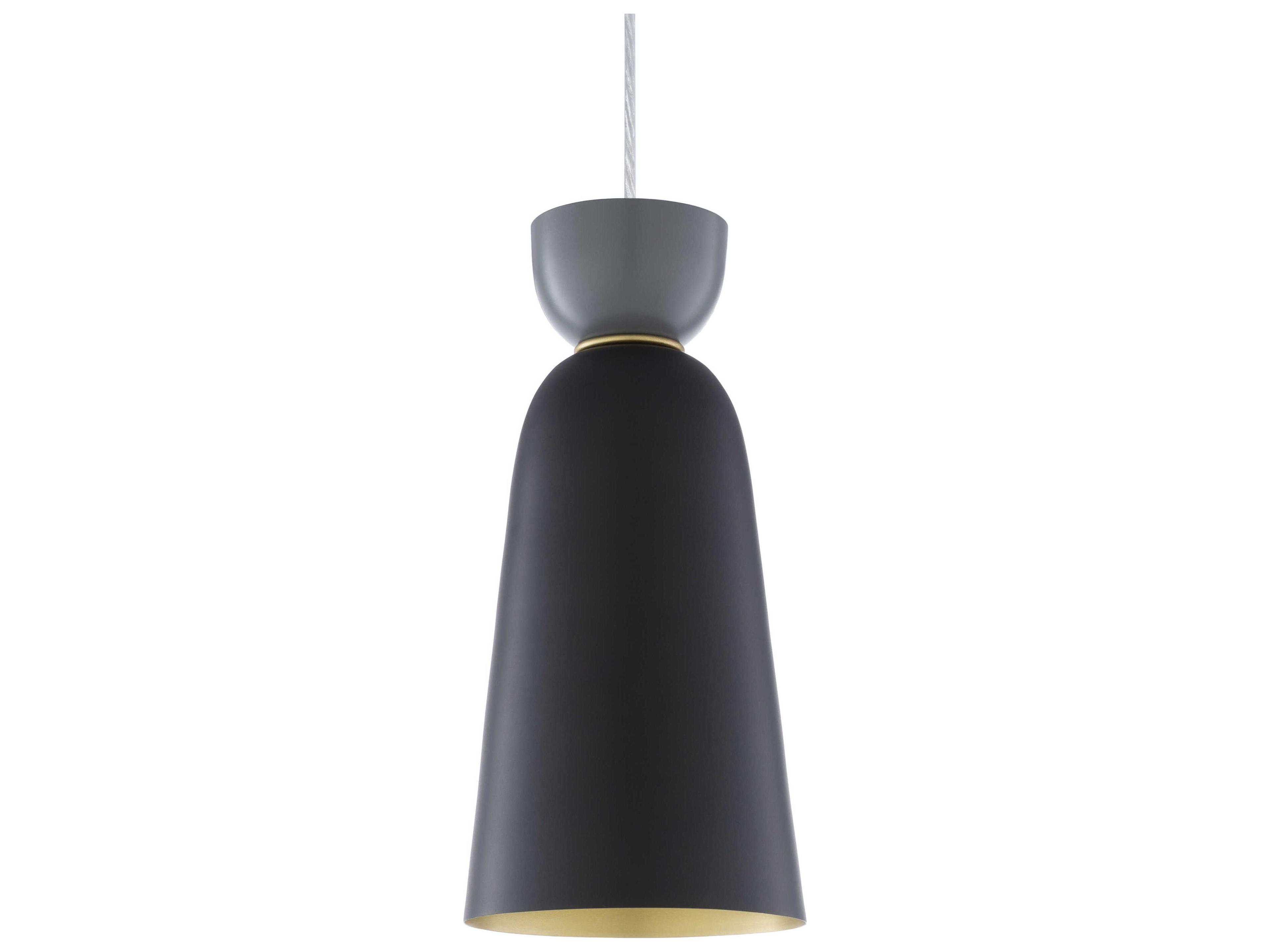 Surya Prismatic 1-Light Gray Black Mini Pendant