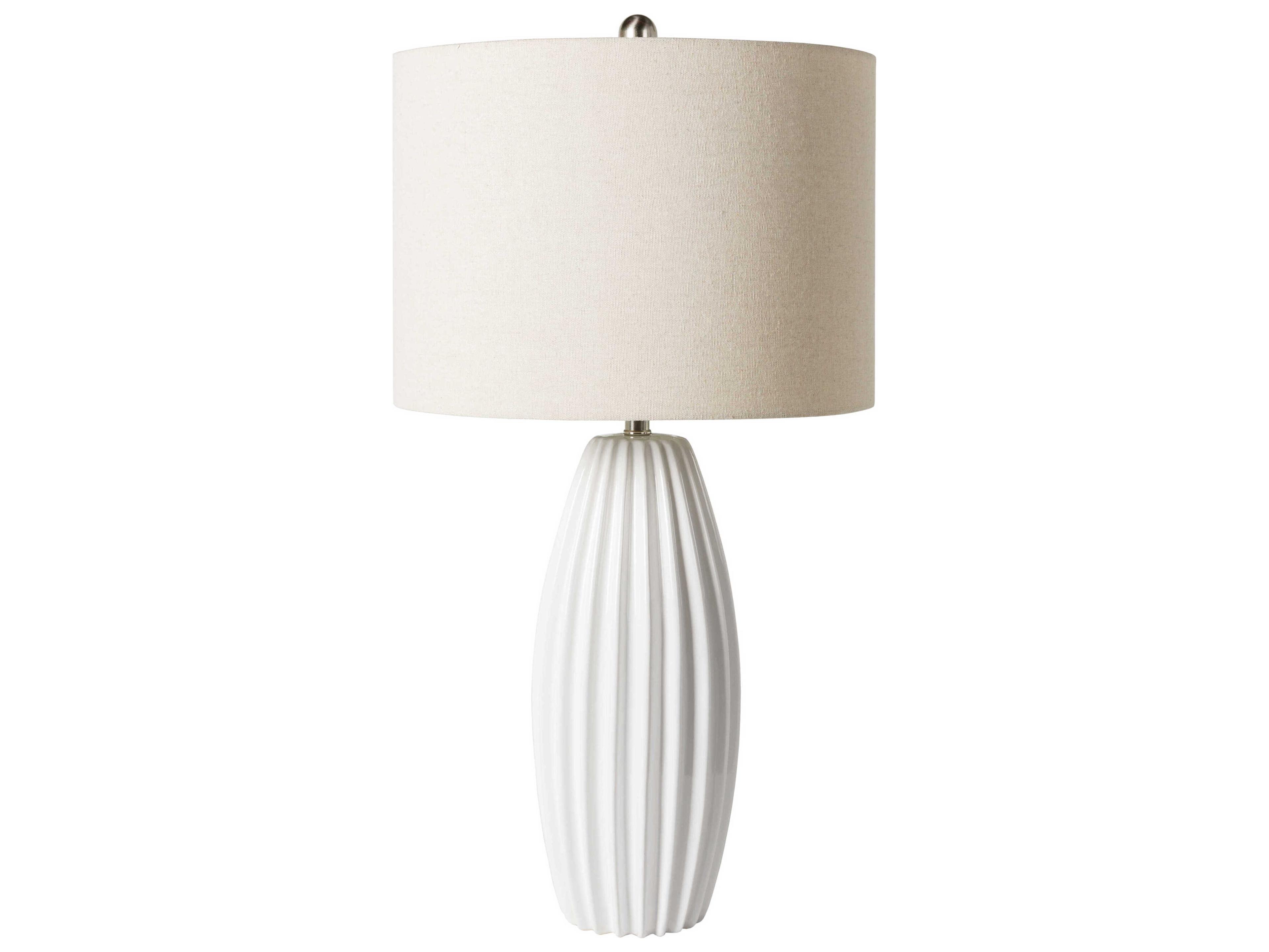 Surya Pangong White Buffet Lamp