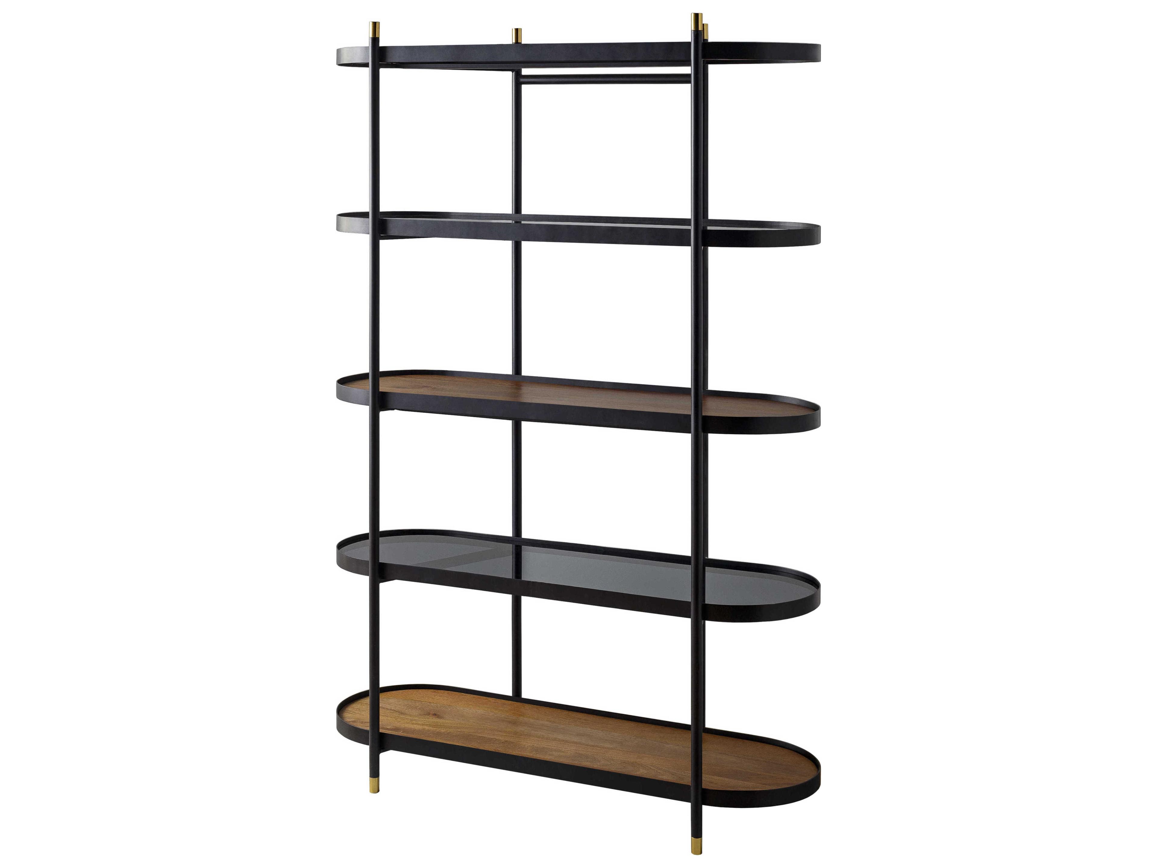 Surya Pearson Dark Brown Black Bookcase