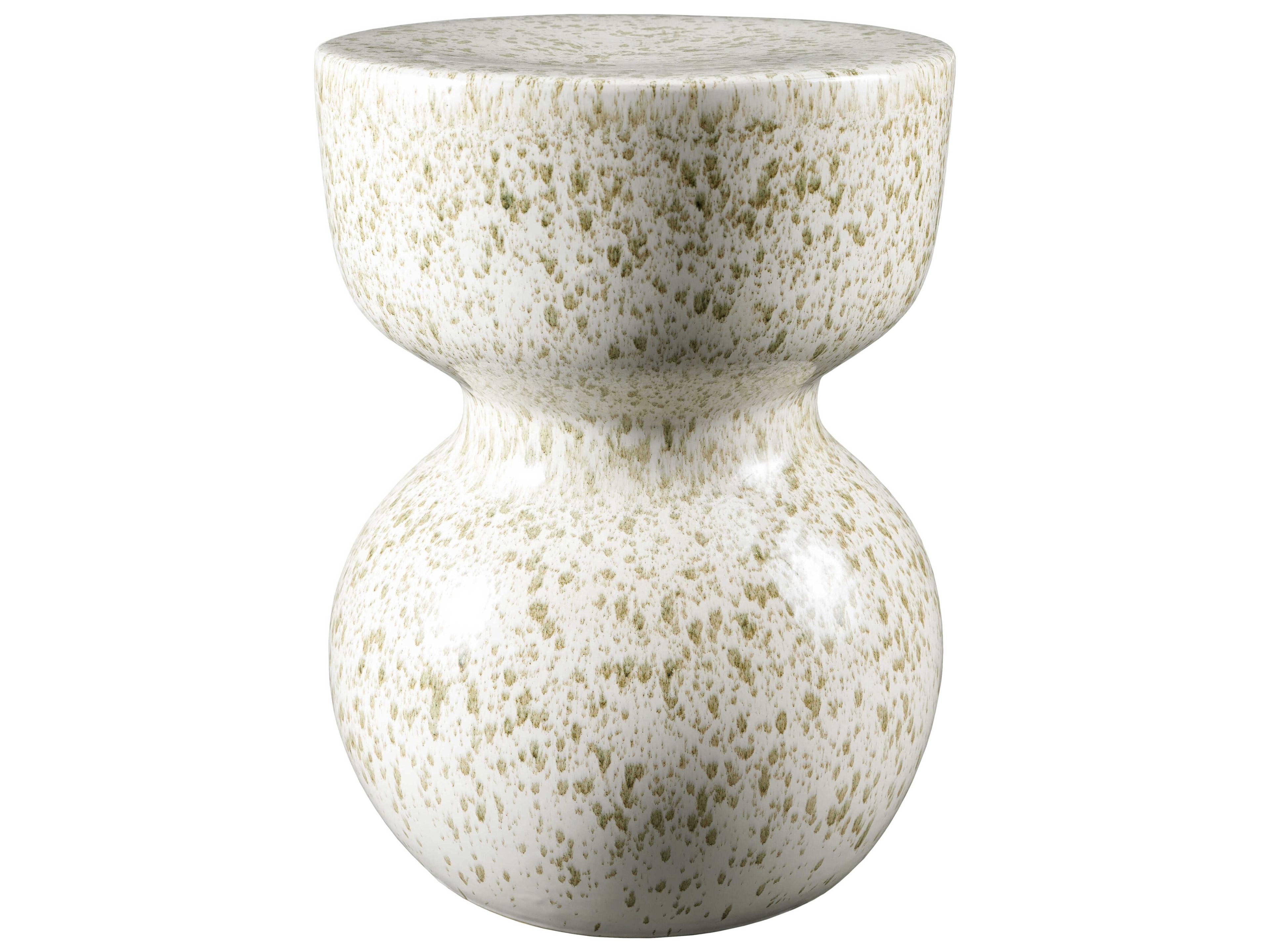 Surya Arita Cream Sage Accent Stool