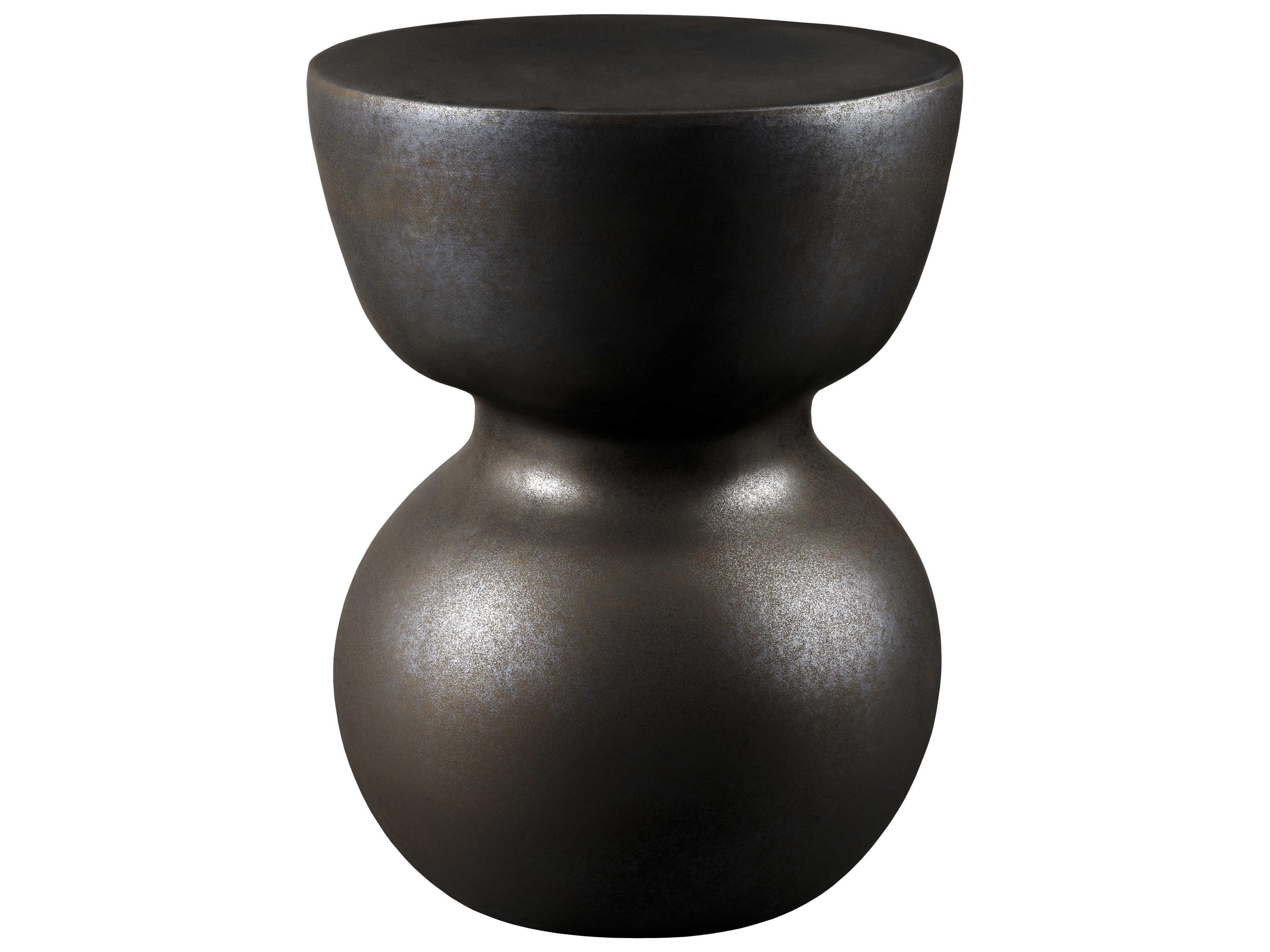 Surya Arita Charcoal Black Accent Stool