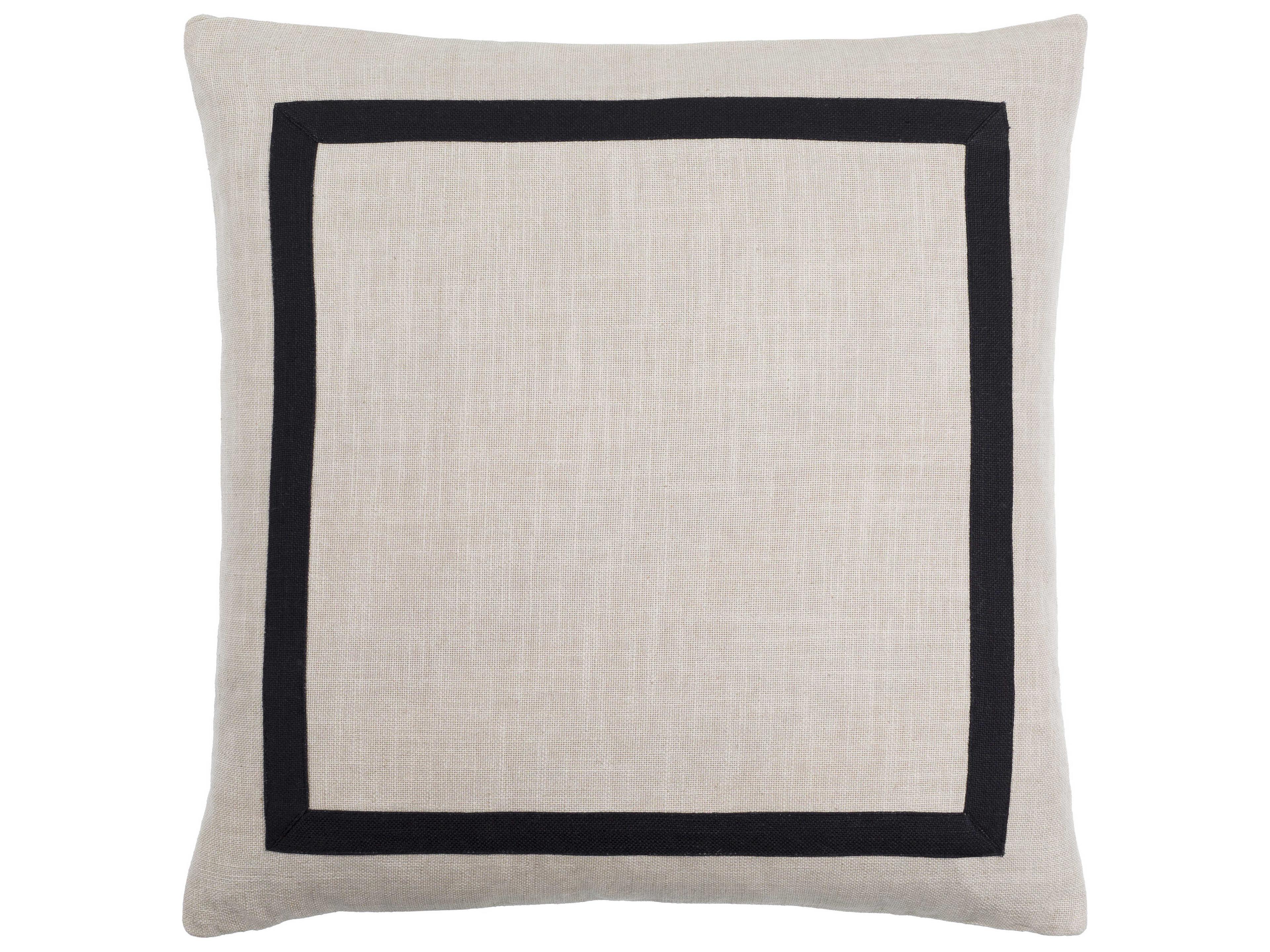 Surya Ritzy Beige Charcoal Pillow