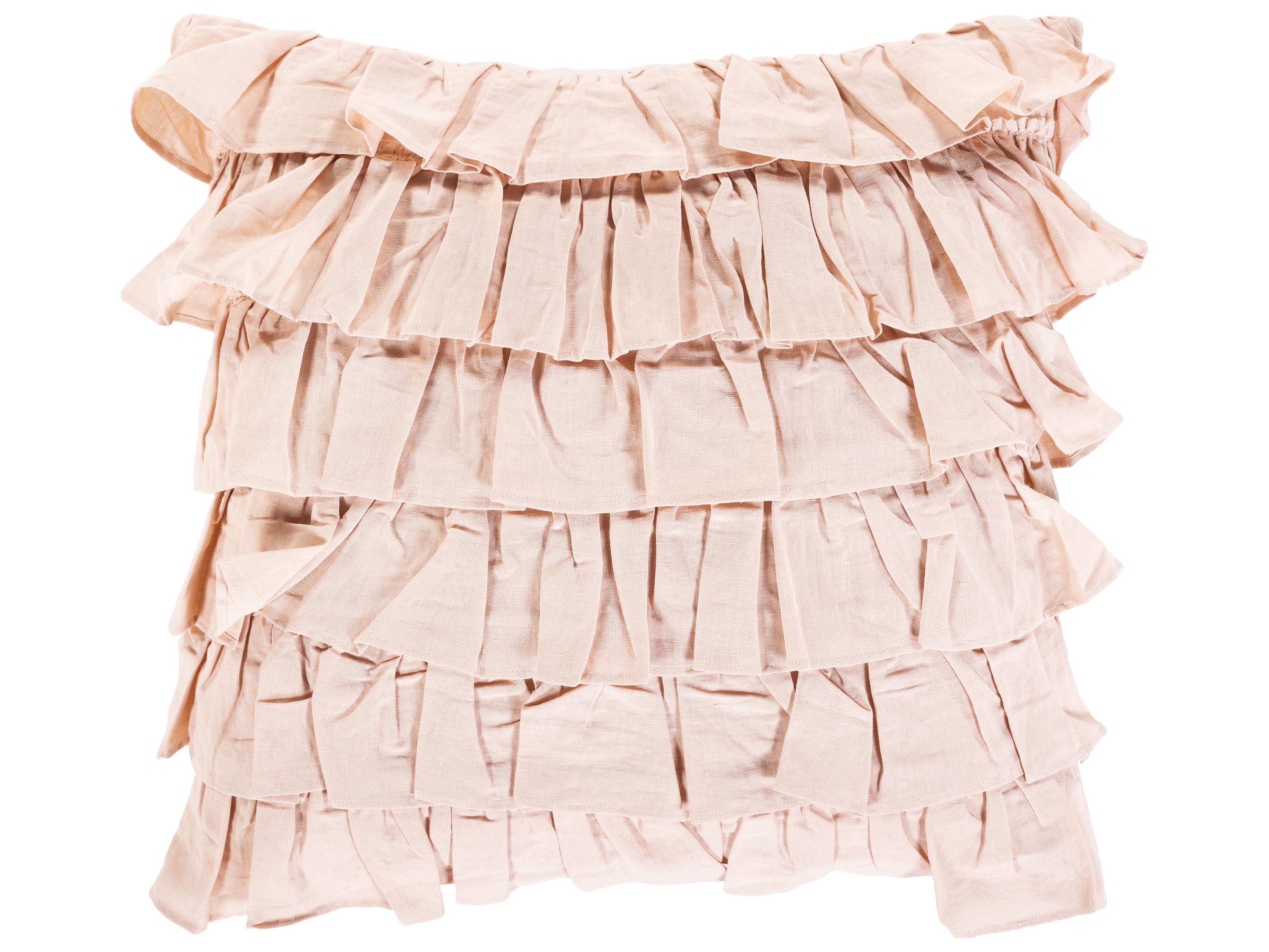 Surya Ruffle Dusty Pink Pillow