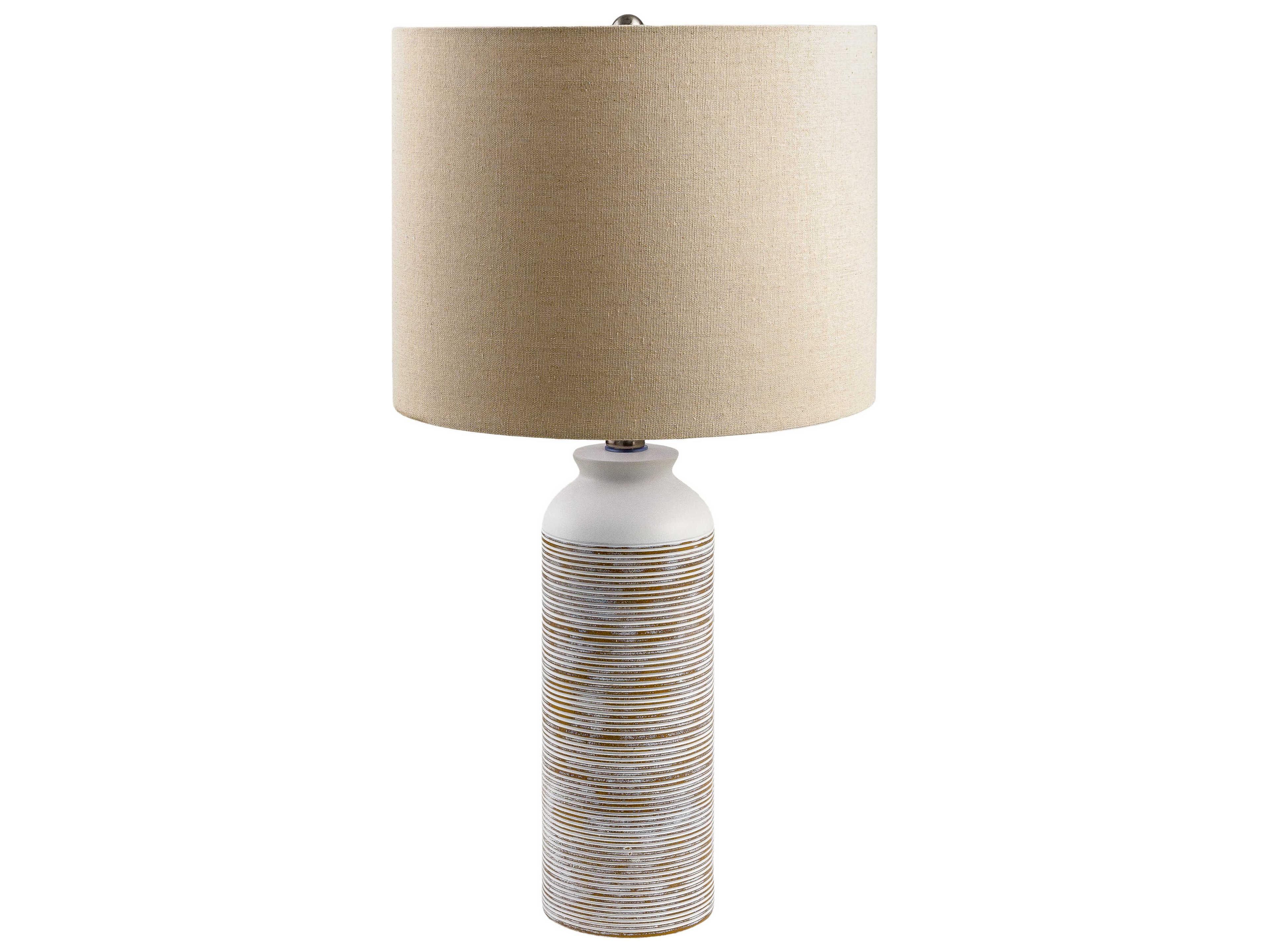 Surya Rhinebeck White Table Lamp