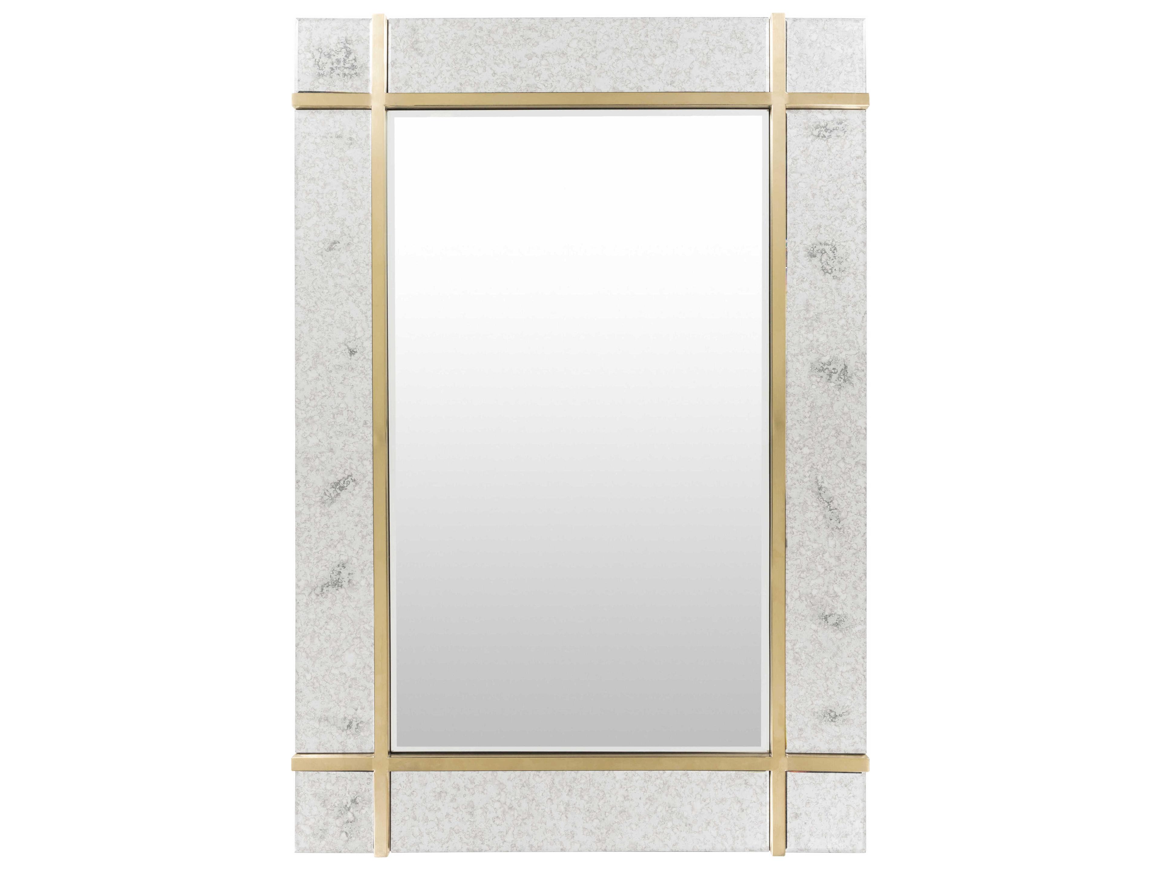 Surya Sadler Gold Rectangular Wall Mirror