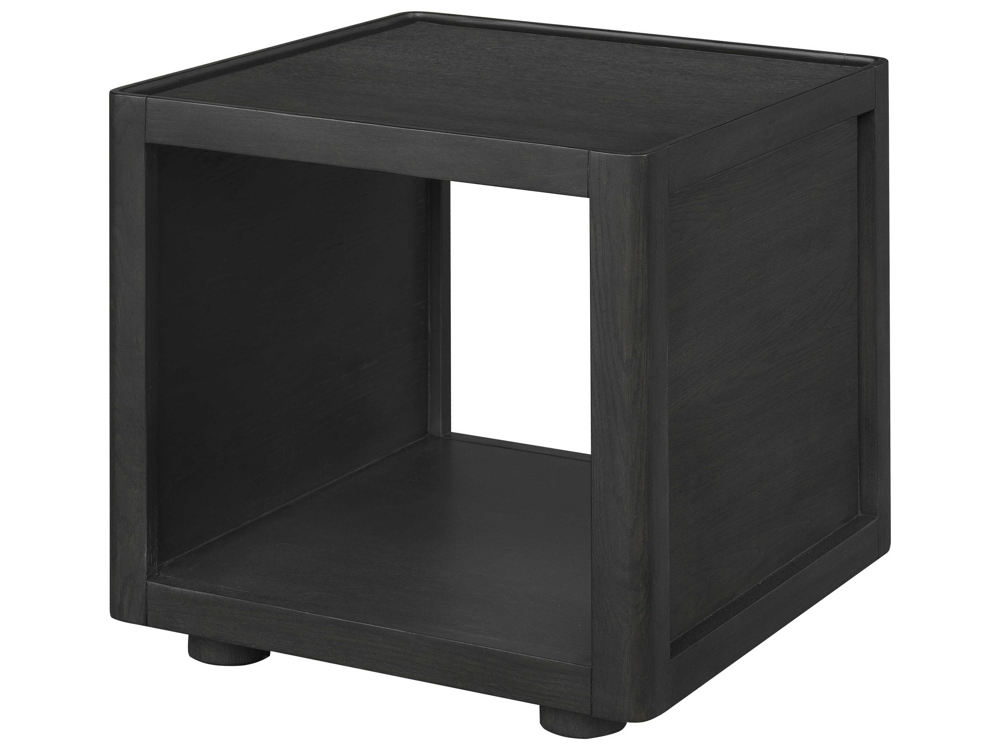 Surya Shaye Square Wood Charcoal End Table