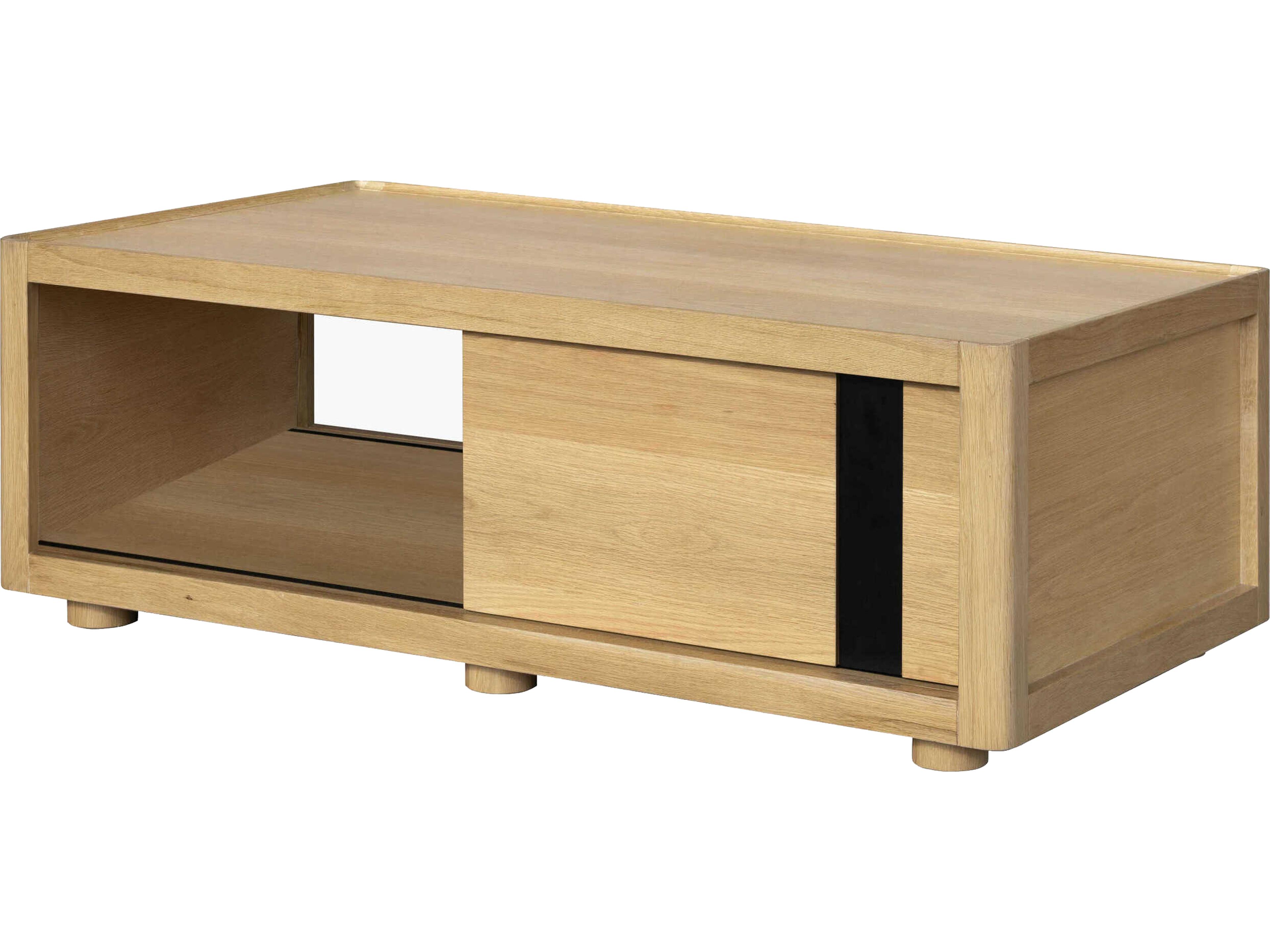 Surya Shaye Rectangular Wood Clear Brown Black Coffee Table