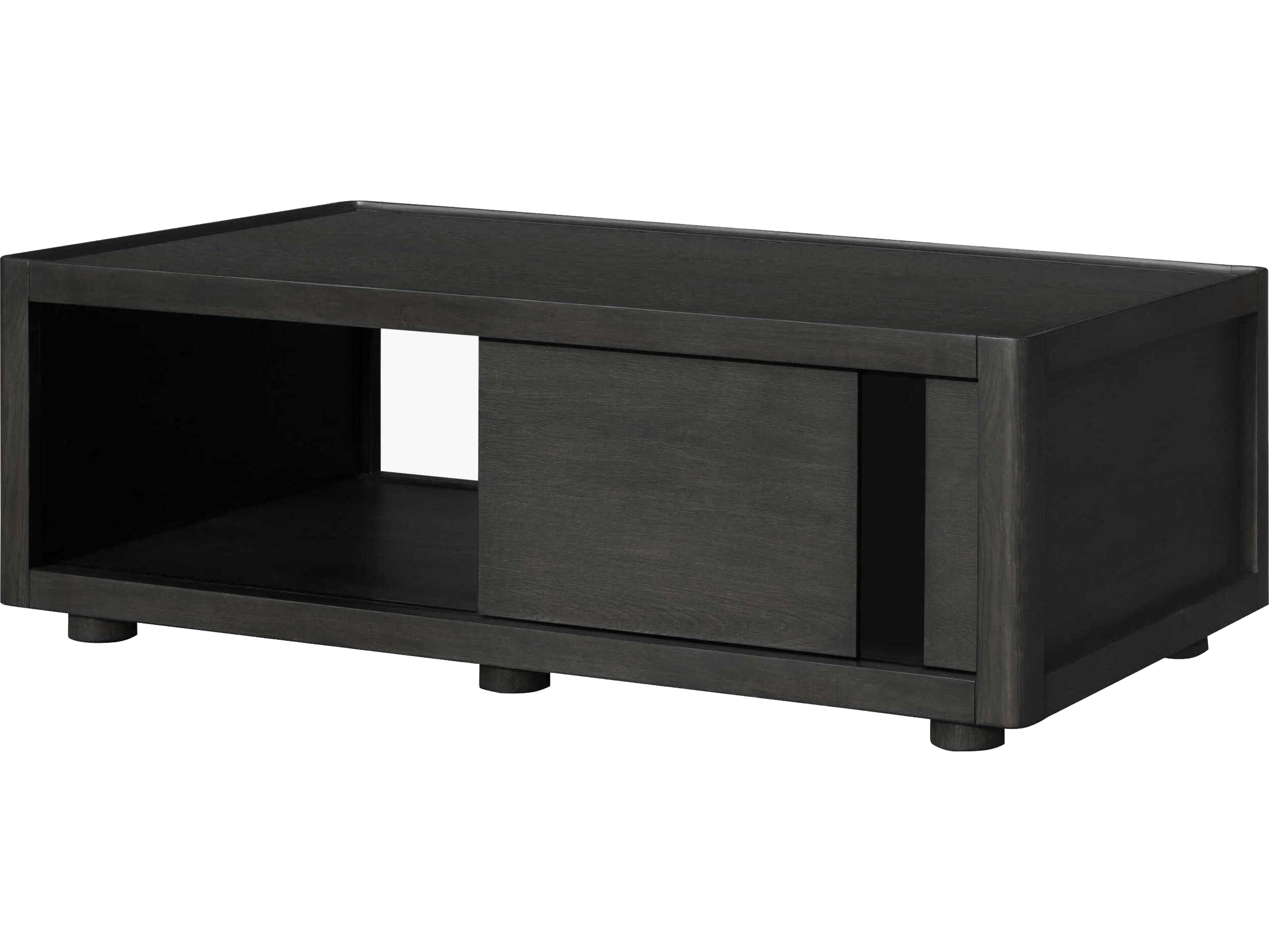 Surya Shaye Rectangular Wood Charcoal Black Coffee Table