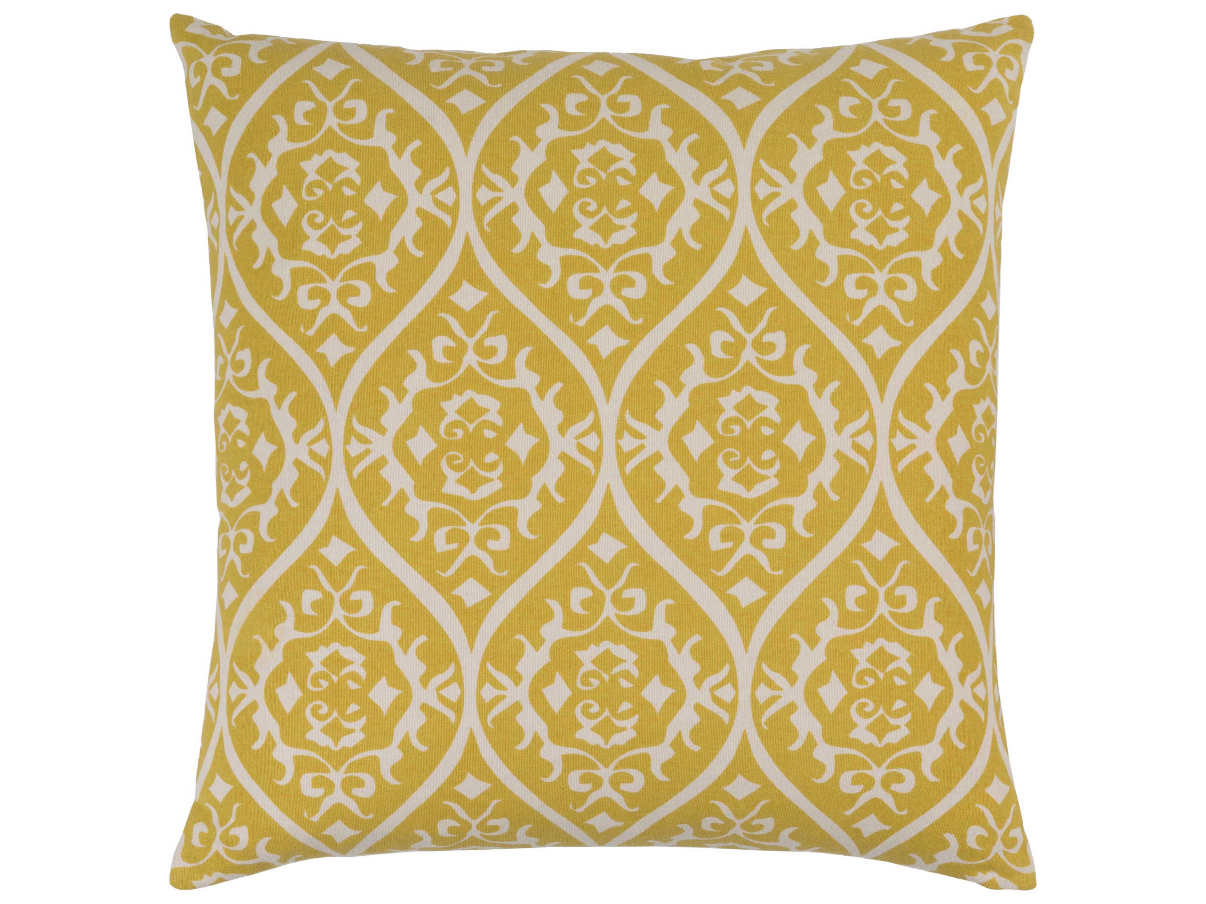 Surya Somerset Light Gray / Mustard Pillow