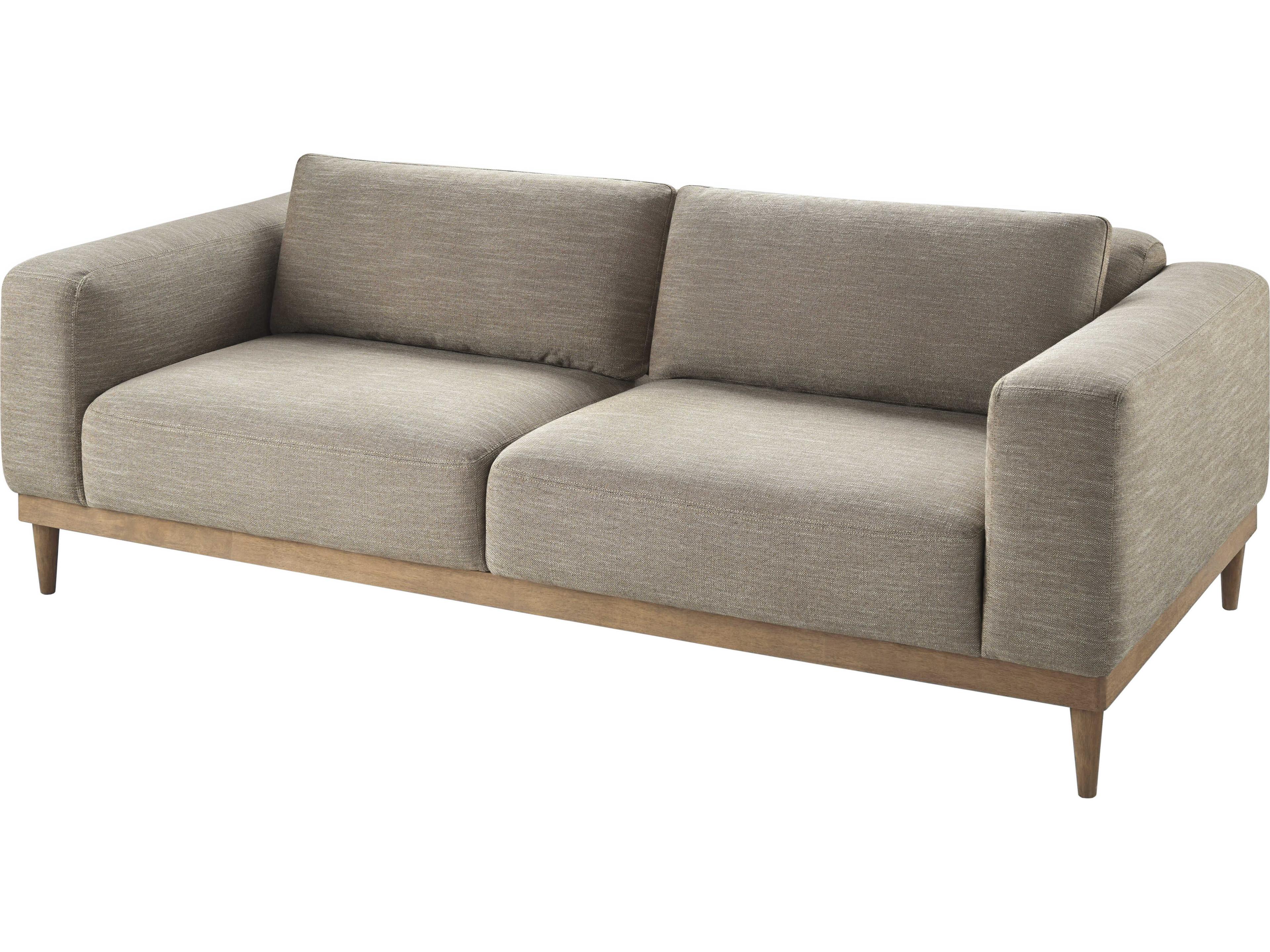 Surya Strattan Light Brown Gray Upholstered Sofa