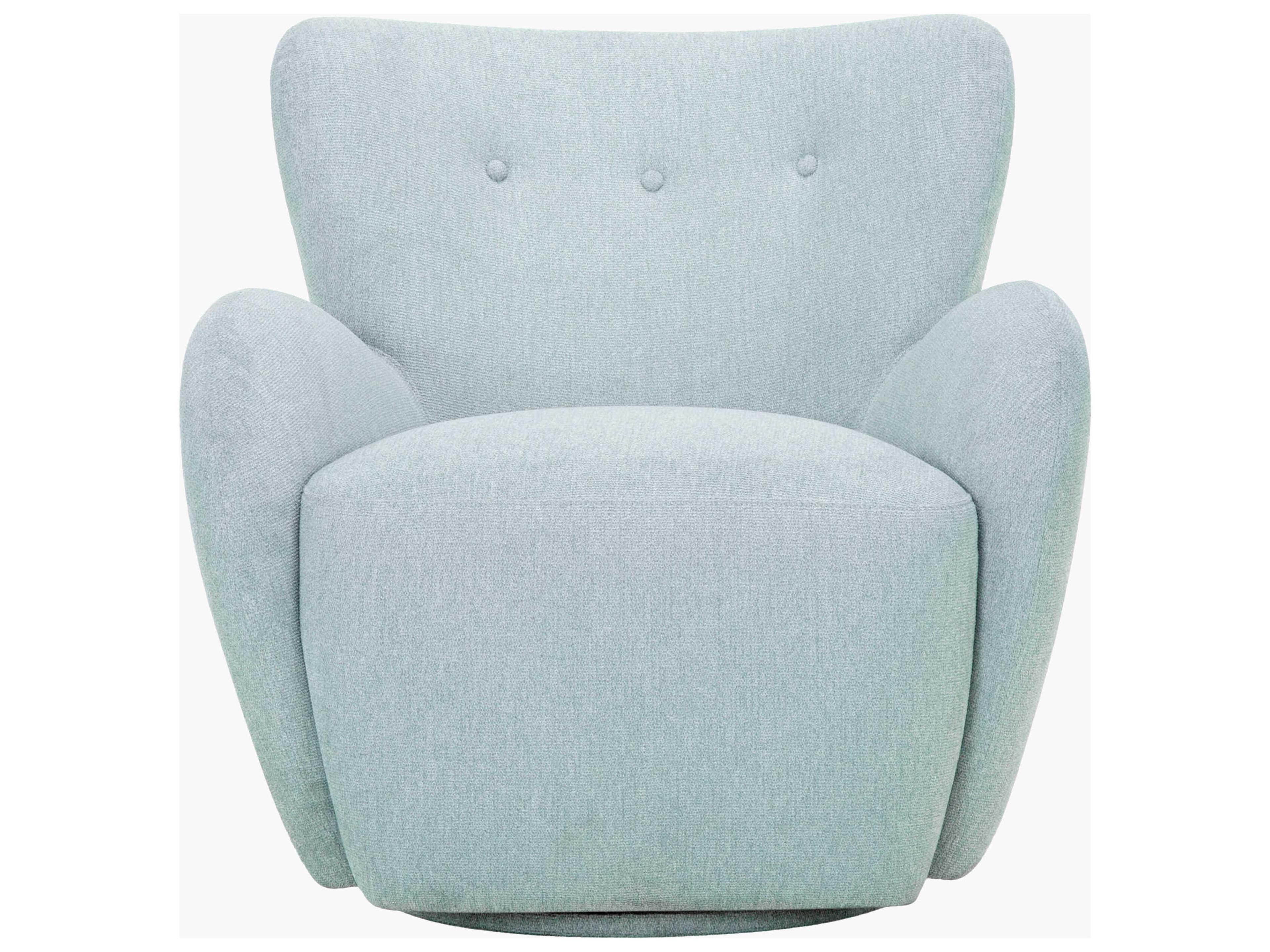 Surya Suranne Swivel Blue Accent Chair