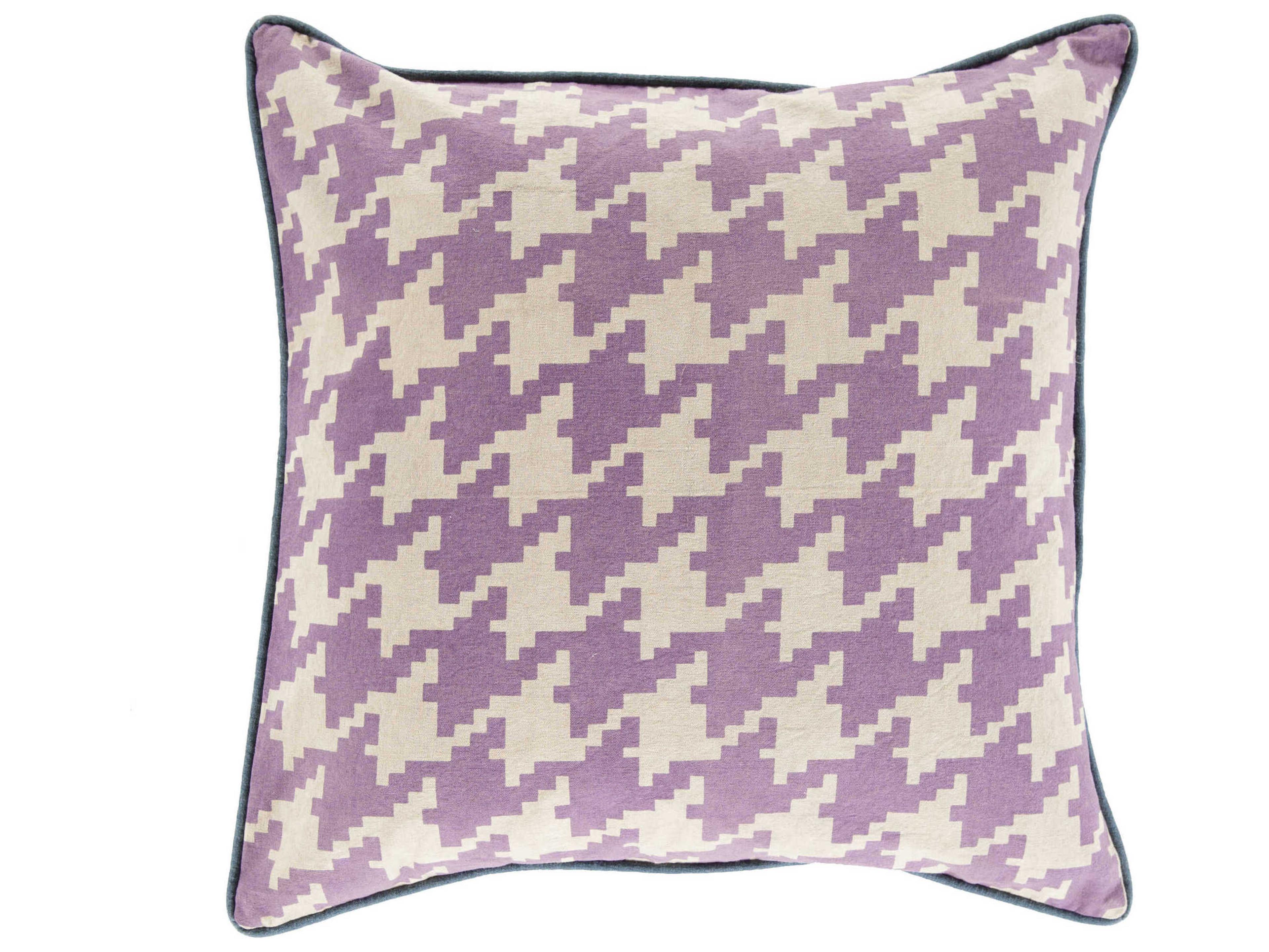 Surya Houndstooth Mauve Pillow