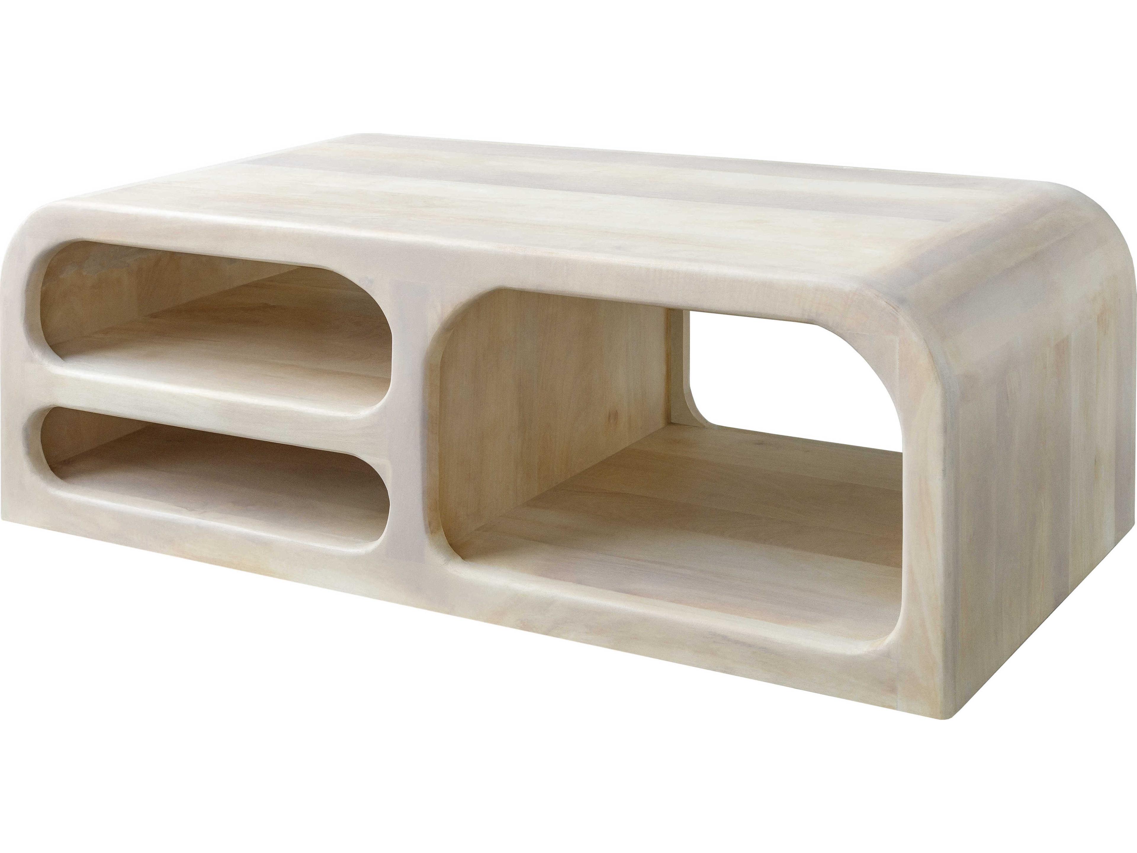 Surya Tana Rectangular Wood Ivory Coffee Table