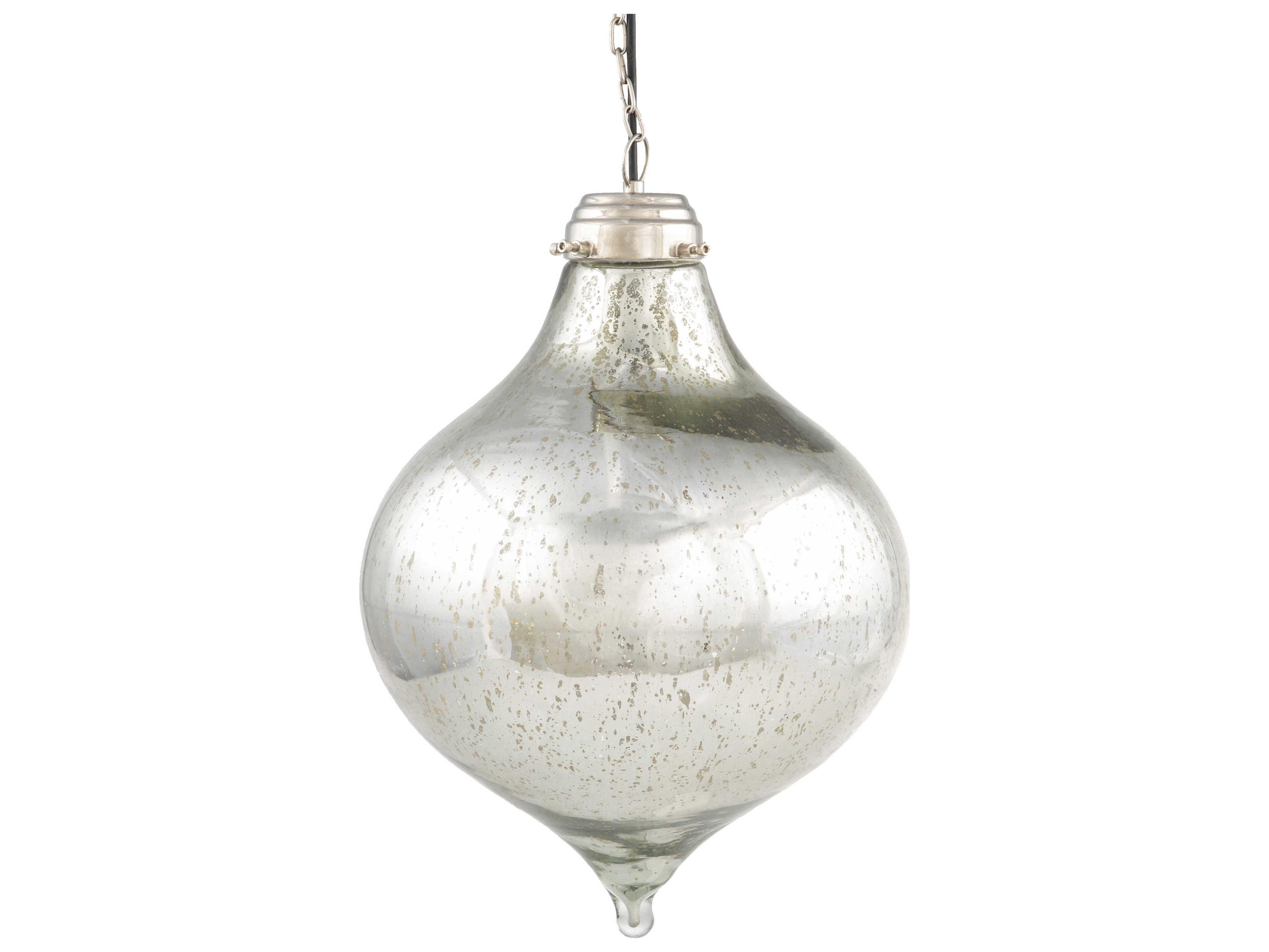 Surya Martel 1-Light Metallic Silver Pendant