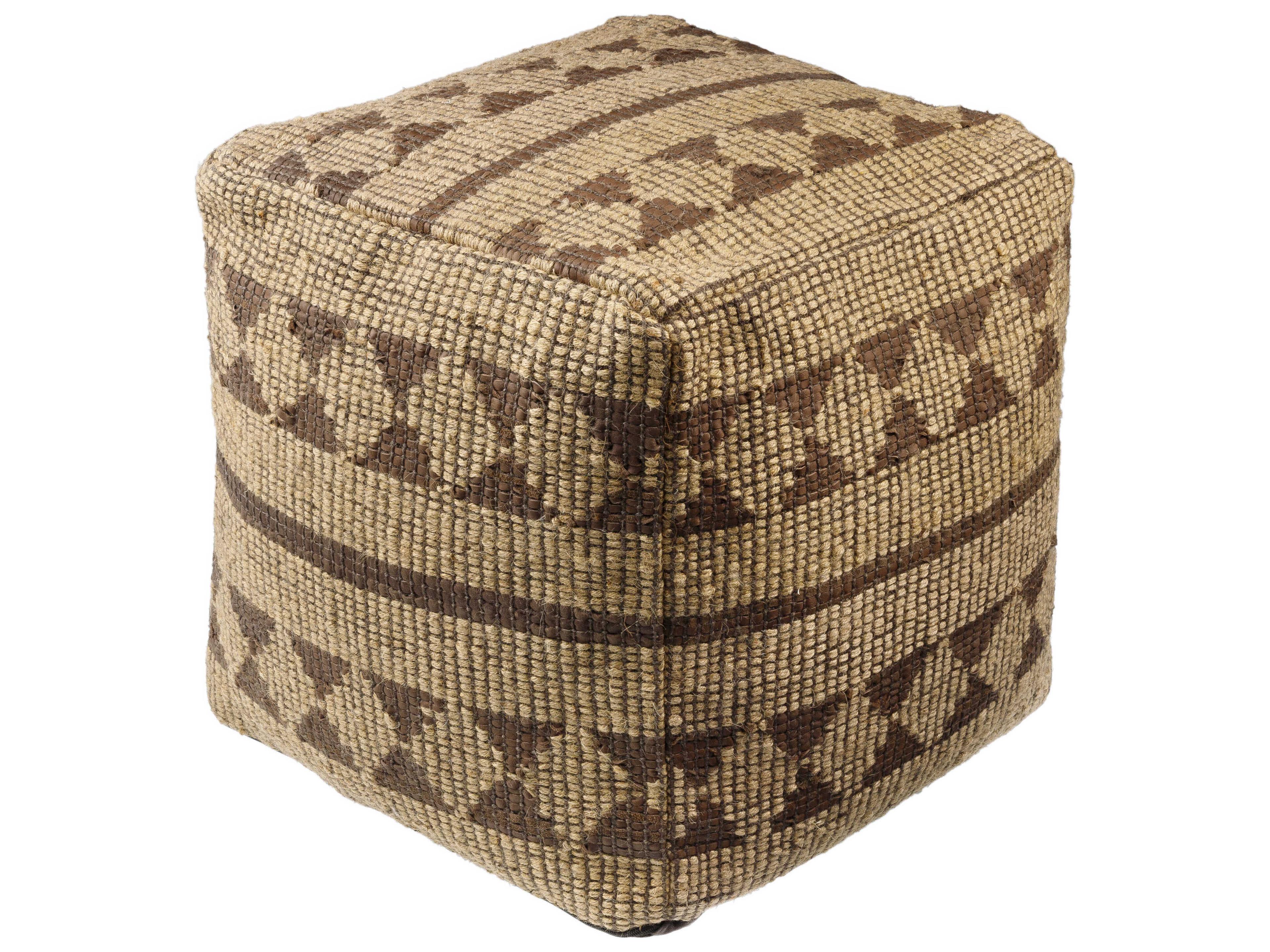 Surya Twareg Beige Pouf