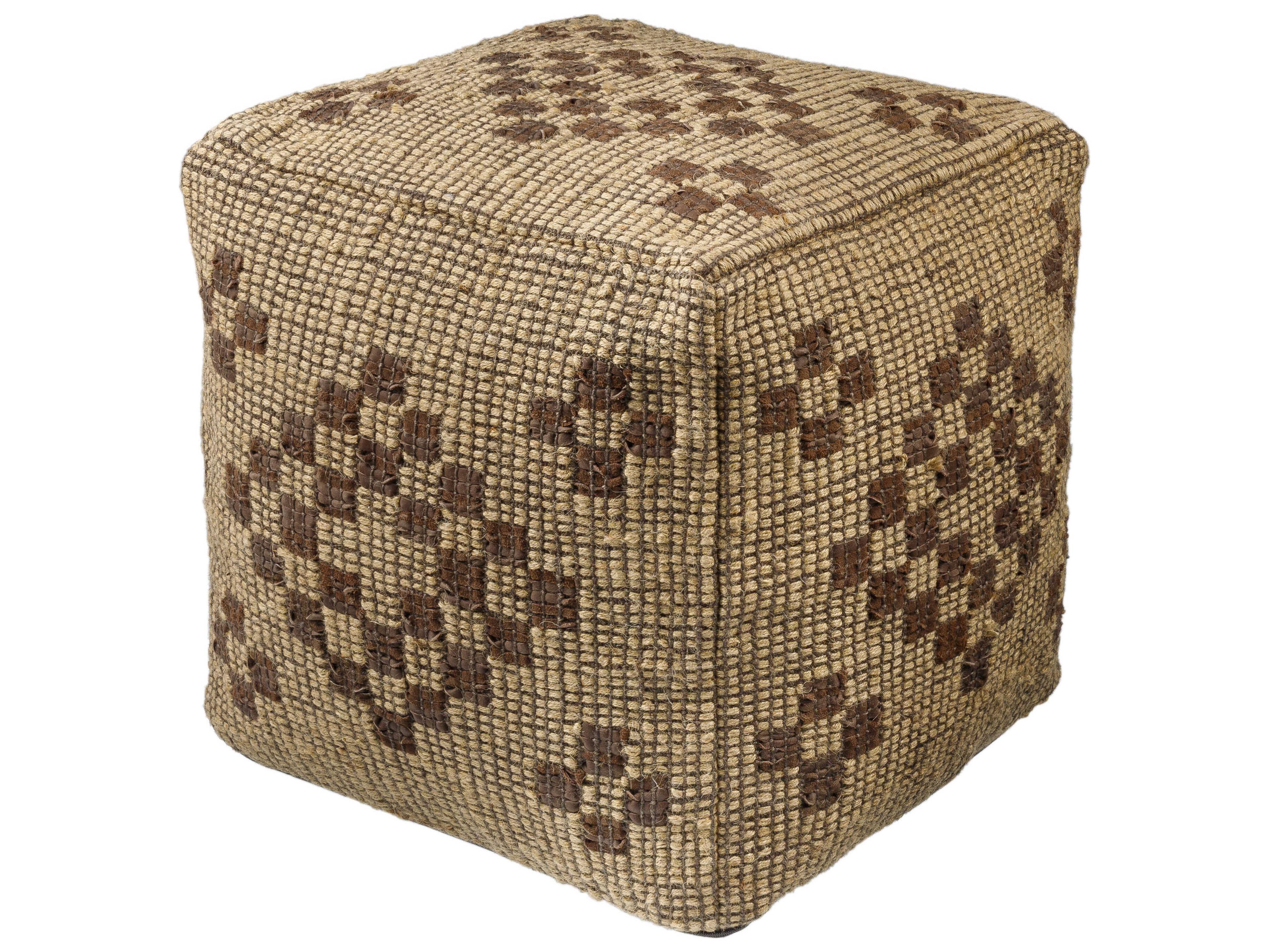 Surya Twareg Beige Pouf