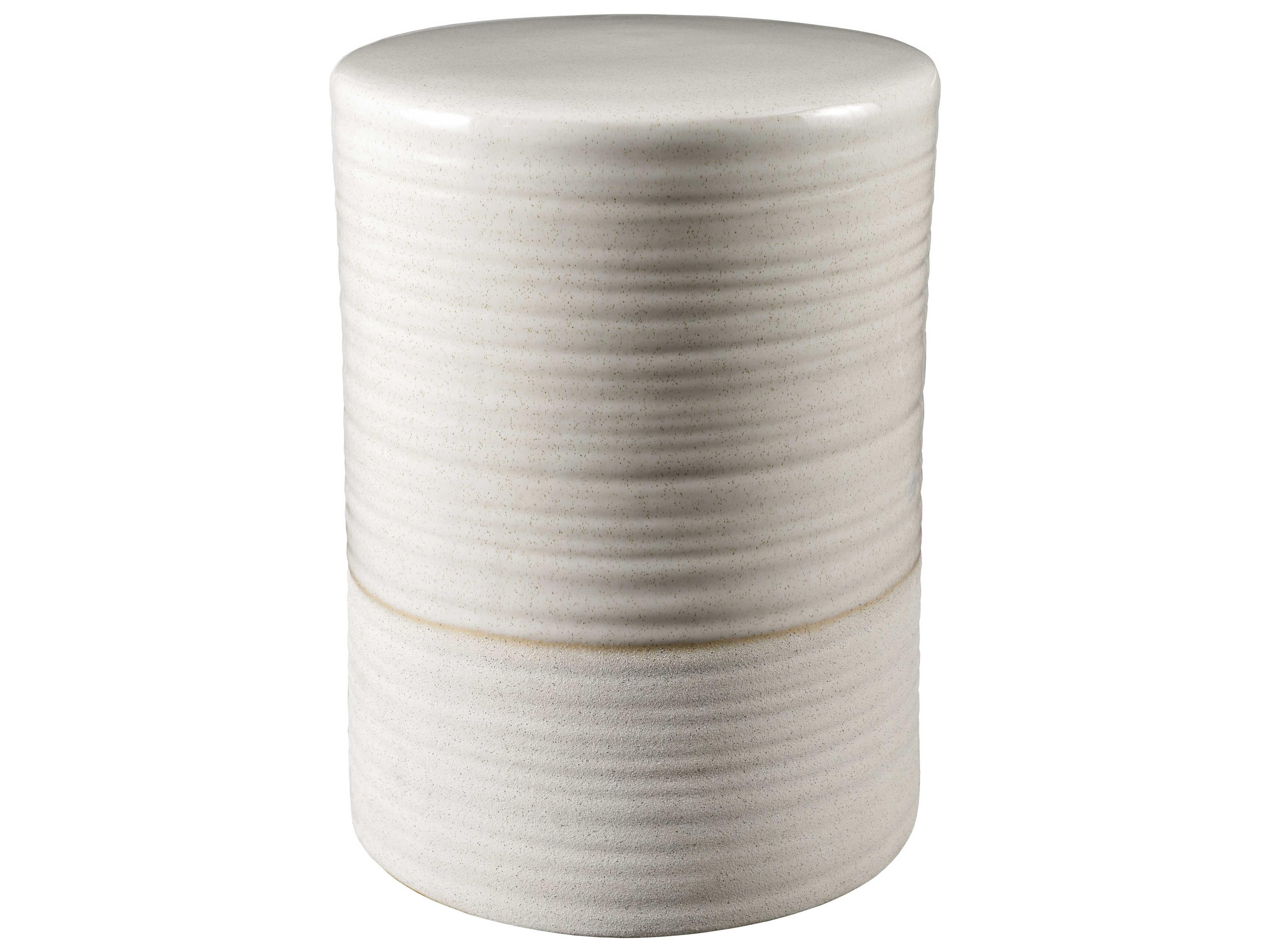 Surya Waverly Cream Beige Accent Stool